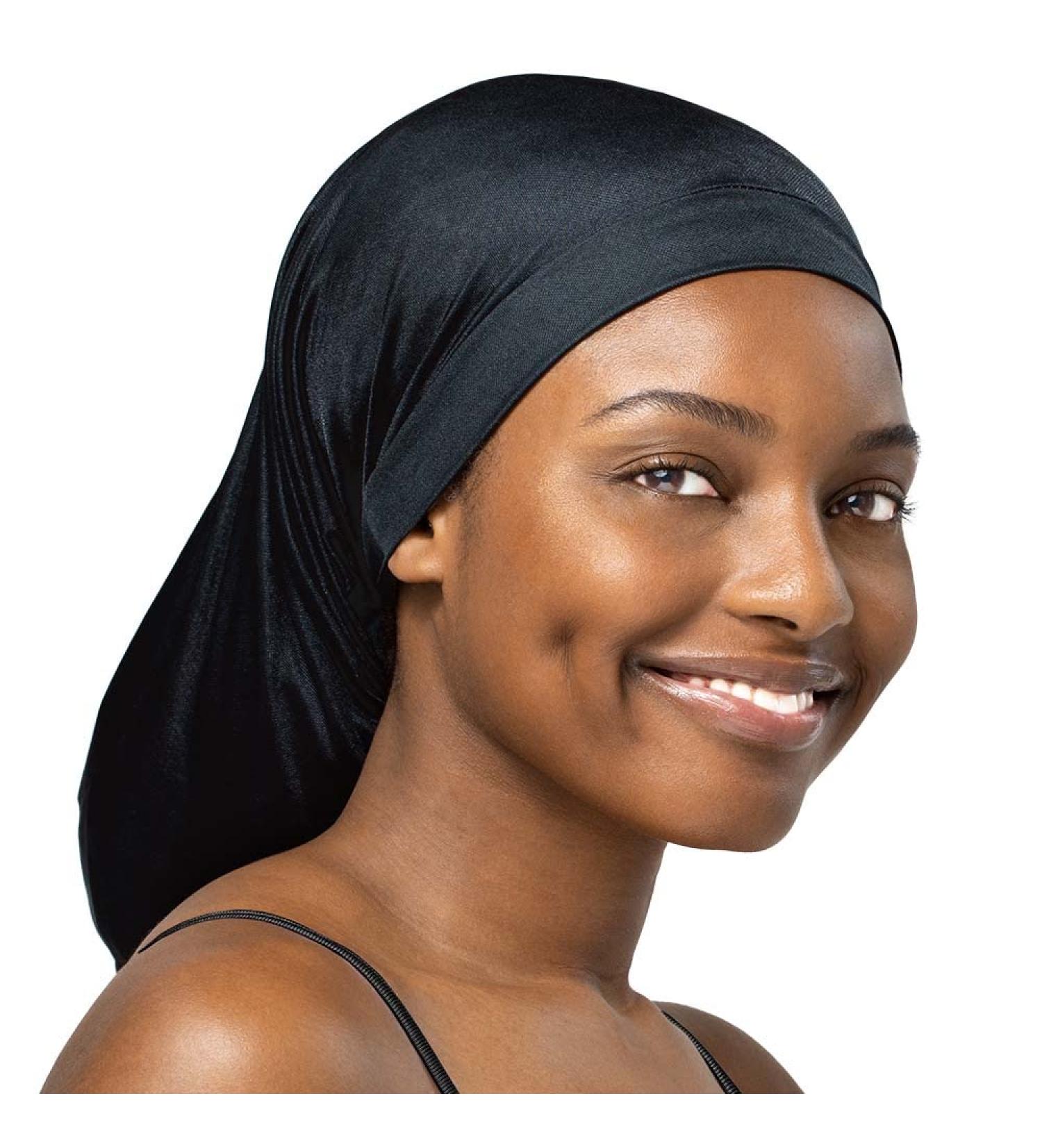 Stay On Satin Black Pocket Bonnet - Prevent Hair Breakage and Maintain Style - Buy Online on GoSupps.com