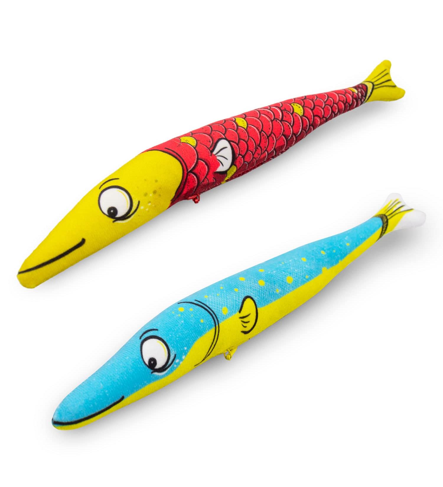 2-Pack Organic Silvervine Catnip Substitute Toys for Cats & Kittens | 100% Wild Harvested Silvervine | Refillable Plush Cat Toys Sardines by TWINCRITTERS - Buy Online on GoSupps.com