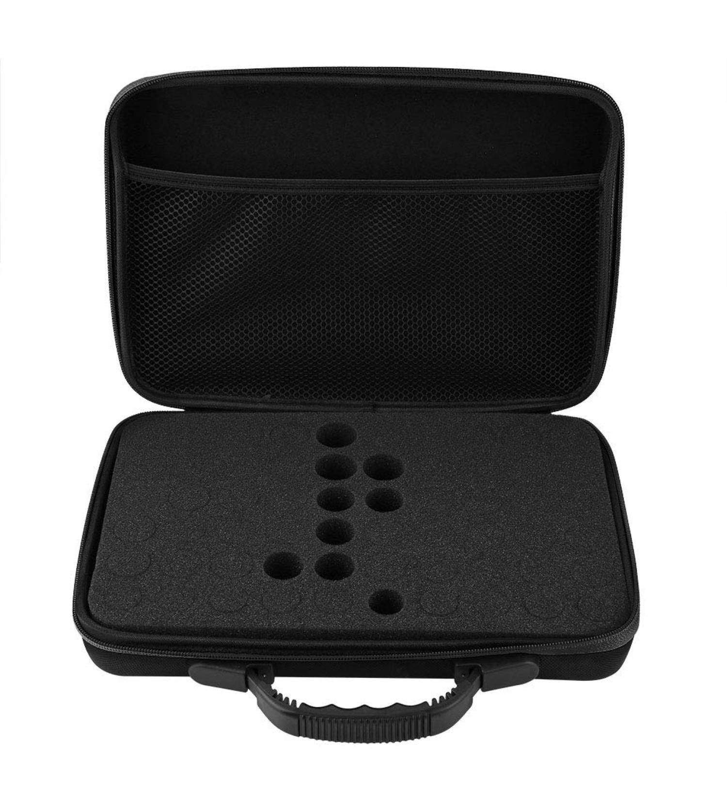 Cocoarm Essential Oils Carrier Bag - Hard Shell Shockproof Organizer for 60 Bottles 5ml & 15ml | Ideal for Travel & Home Storage - Black - Buy Online on GoSupps.com