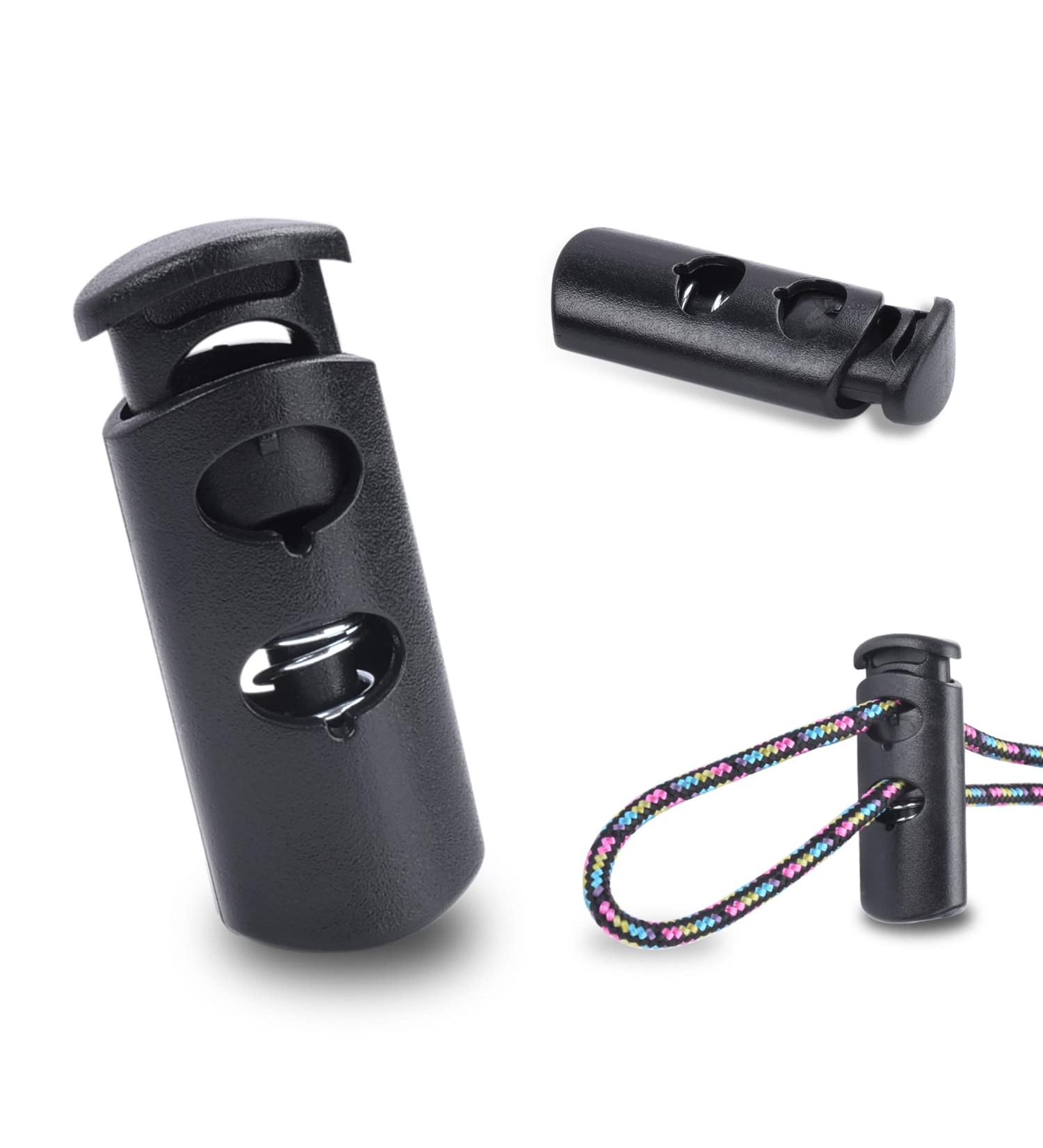 20 Pack Plastic Cord Lock Ends - Replacement Spring Stop for Paracord, Drawstrings, Elastic Shoeslace, Clothing, Bags - Toggle Stopper Accessories - Buy Online on GoSupps.com