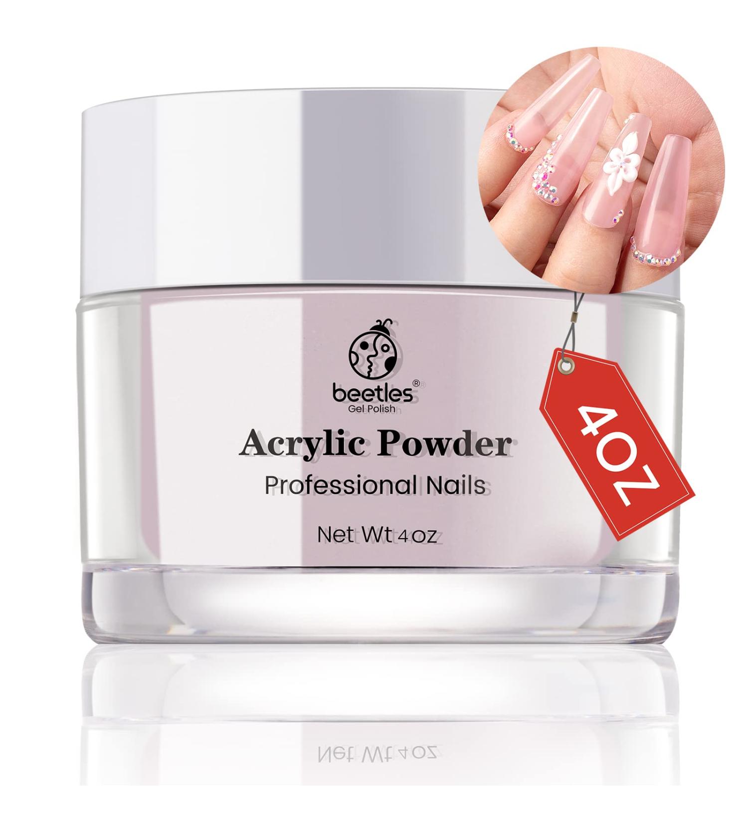 Beetles Acrylic Powder Nail Kit - 4 oz French Pink Professional Nail Art Set for Beginner Manicure - DIY Home Salon Design - Clear Pink - Buy Online on GoSupps.com