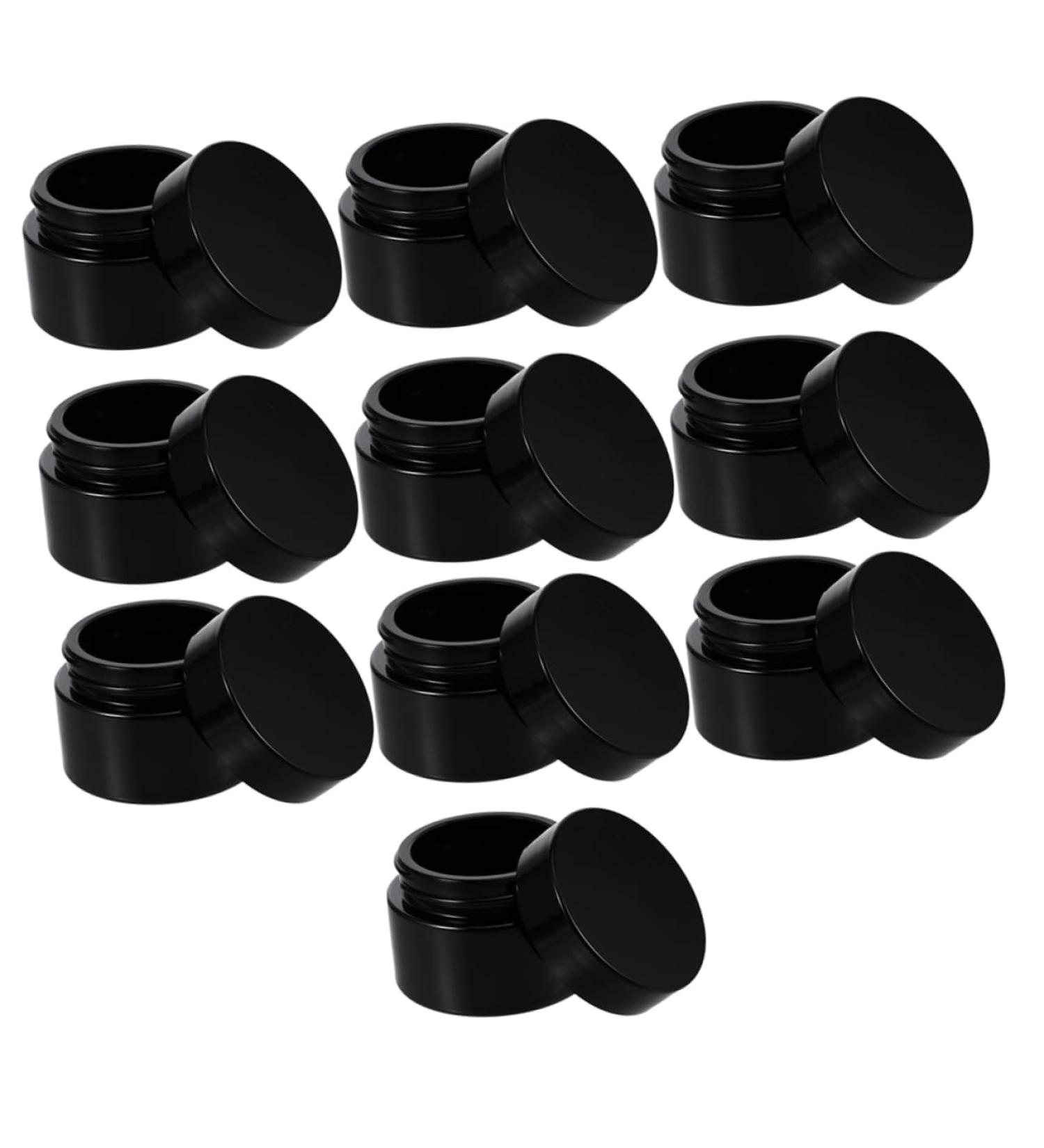 Beaupretty Travel Storage Bottle cream bottle container lotion bottle refillable cosmetic jar Cosmetic Bottle empty containers Cream Container with Glass Travel Lotion 5x5x4cm Black - Buy Online on GoSupps.com