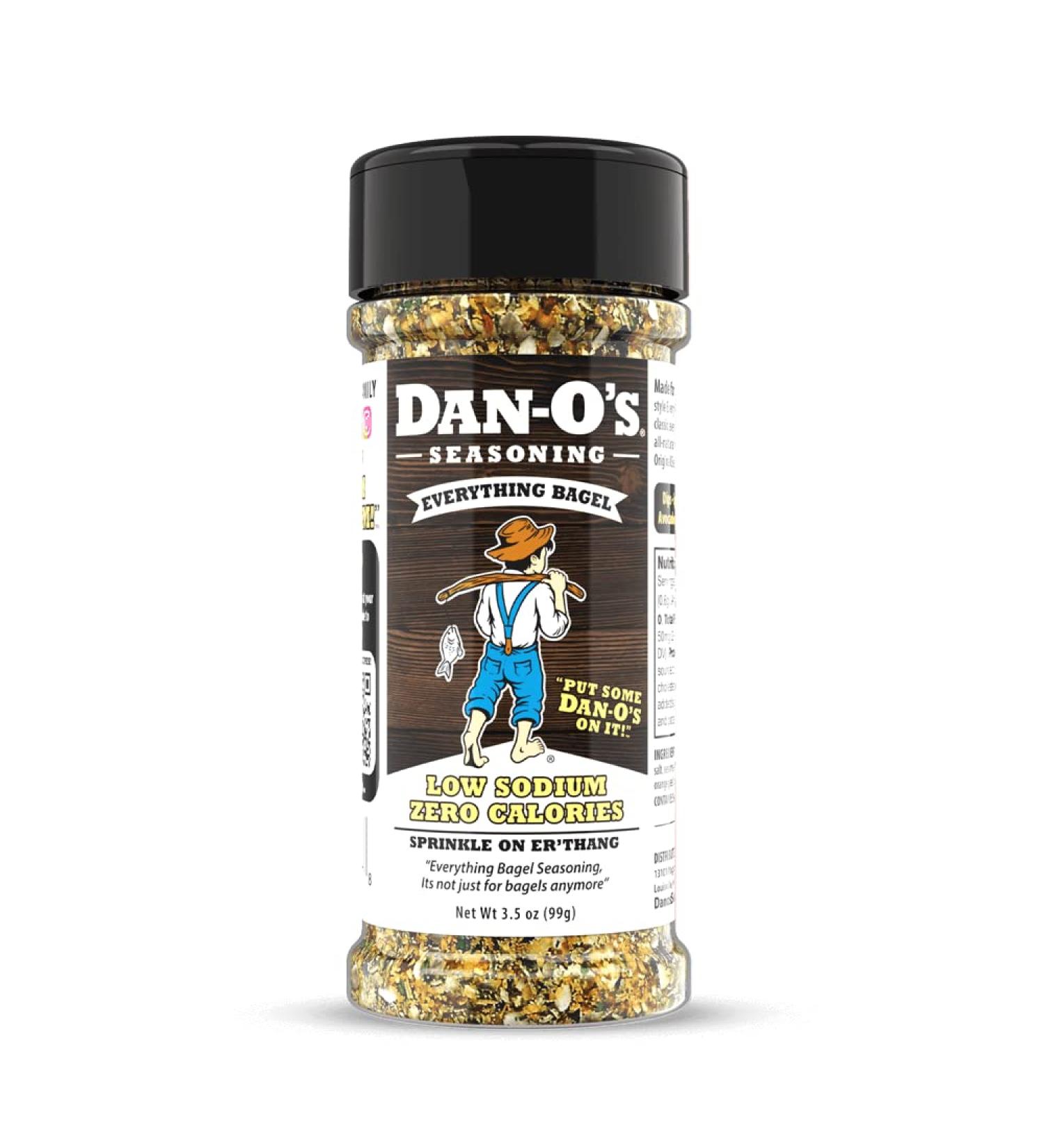 Dan-Os Everything Bagel Seasoning - 3.5 oz | All-Natural, Low Sodium, Zero Sugar, All-Purpose Seasoning - Buy Online on GoSupps.com