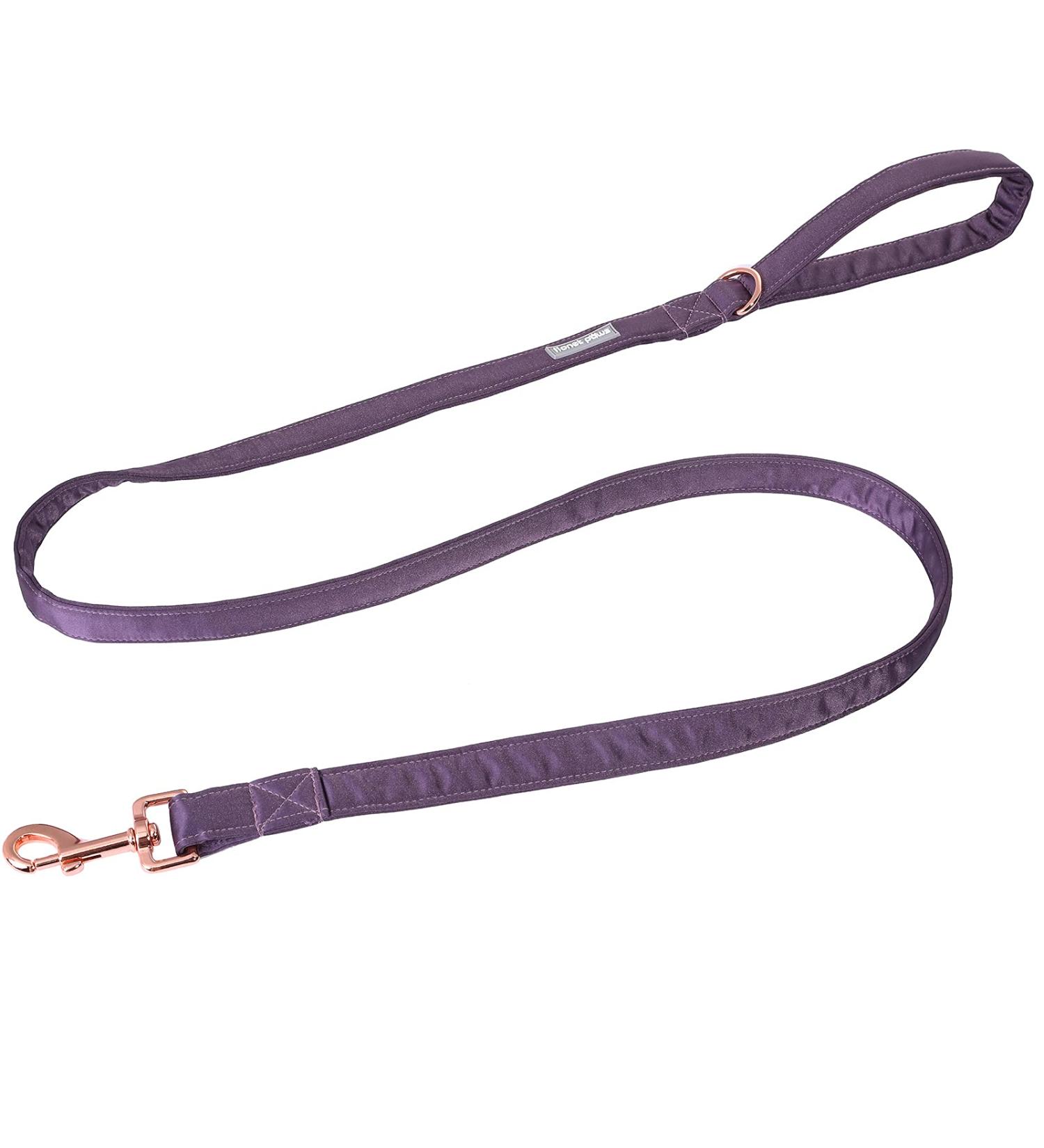 Lionet Paws Dog Leash - Premium Silk Leash for Small Medium & Large Dogs | Matching Collars in Purple for Boys & Girls - Durable & Stylish (Pack of 1) - Buy Online on GoSupps.com