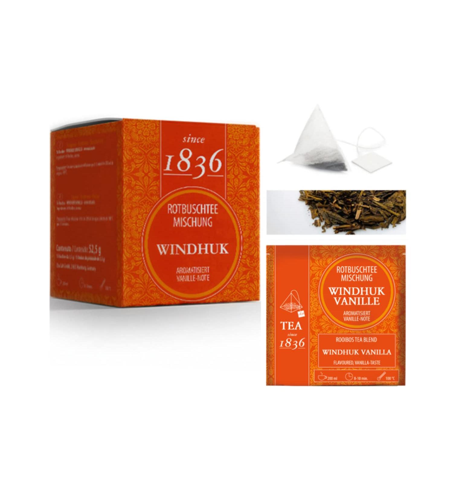  ANTICO CAFFE' NOVECENTO Tea Since 1836 | Rooibos & Vanilla | Red Tea with Vanilla Aroma | African Rooibos Pyramids | Rooibos Tea 15 Pyramids - 52.7 g - Buy Online on GoSupps.com