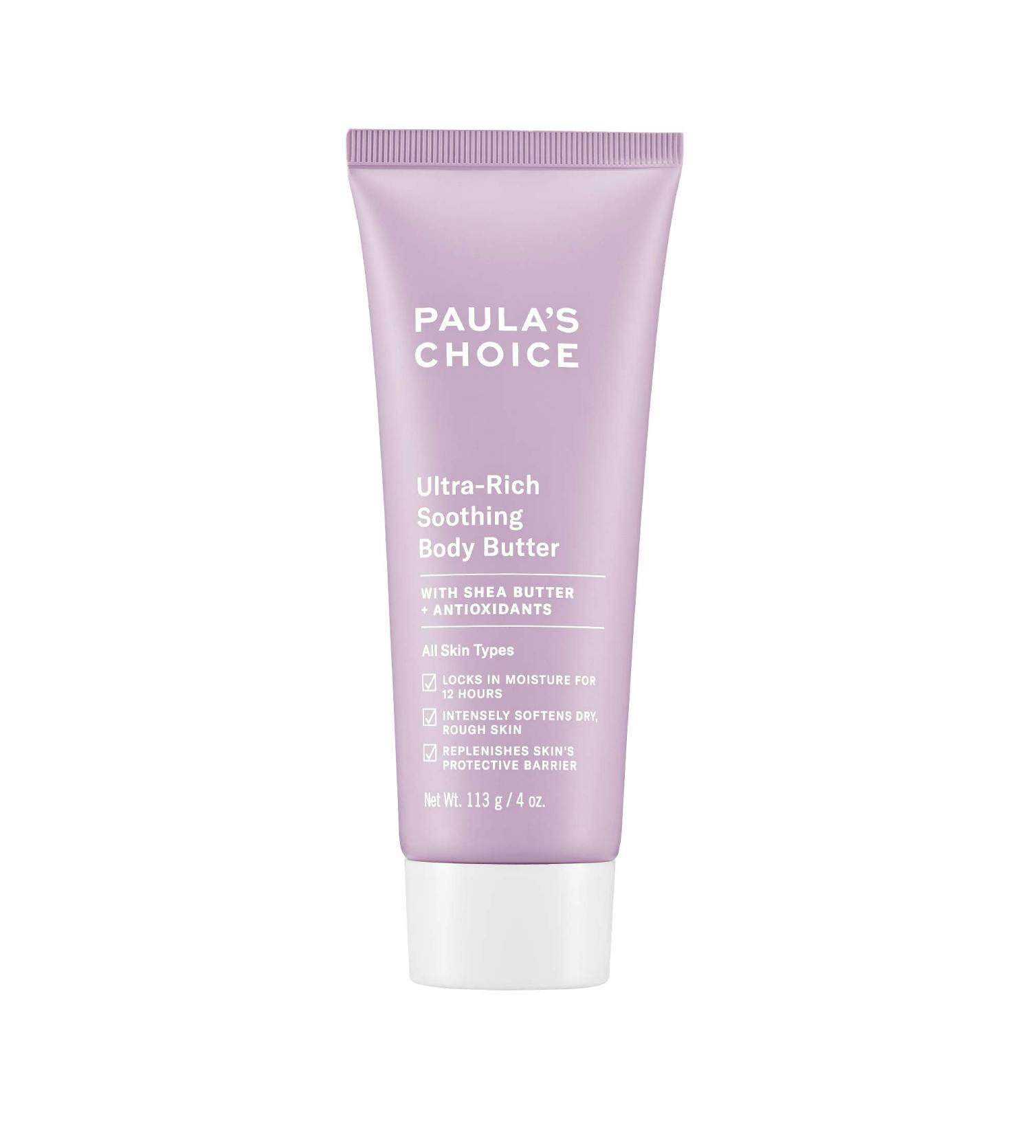 Paula's Choice Ultra-Rich Soothing Body Butter with Vitamin C & E - Shea Butter & Squalane for Sensitive, Dry Skin - 4 Ounce - Buy Online on GoSupps.com