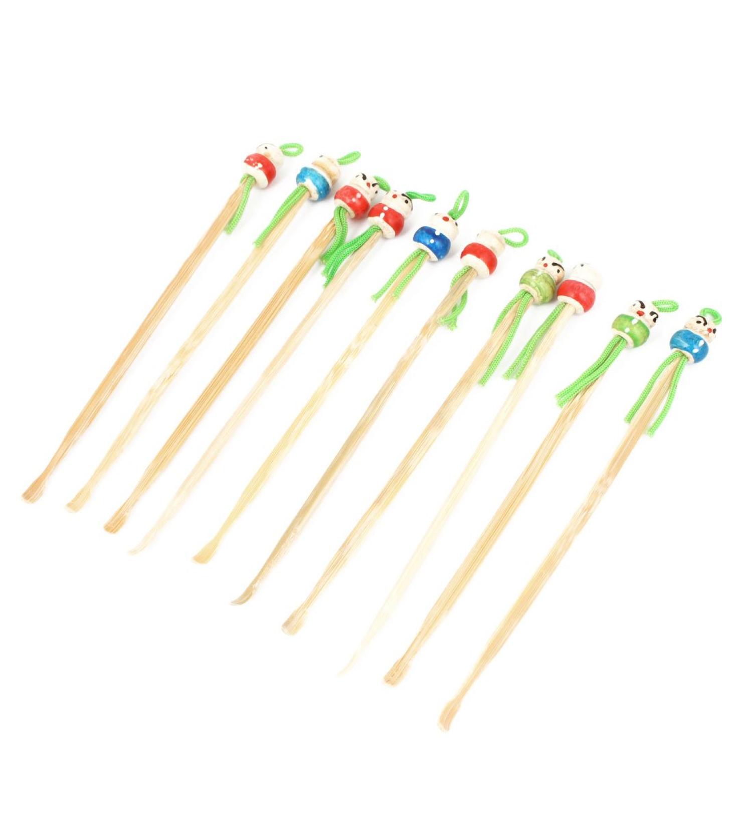 10Pcs Cartoon Wooden Earpick Ear Wax Remover with Hanging Strap - Model 23a 3cb db0 e27 d27 - Buy Online on GoSupps.com