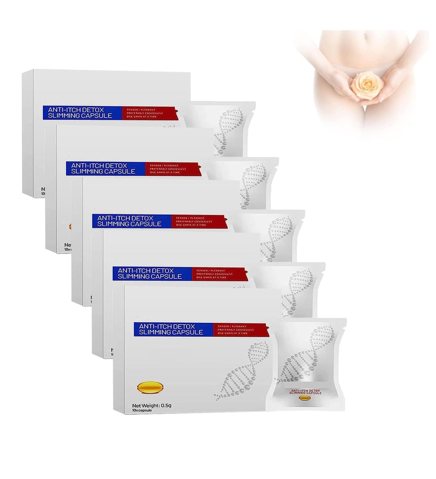 FemiPure Anti-Itch Detox Slimming Capsules - Anniecare Soothe & Slim, Remove Odors, Firm & Repair - 5PCS - Buy Online on GoSupps.com