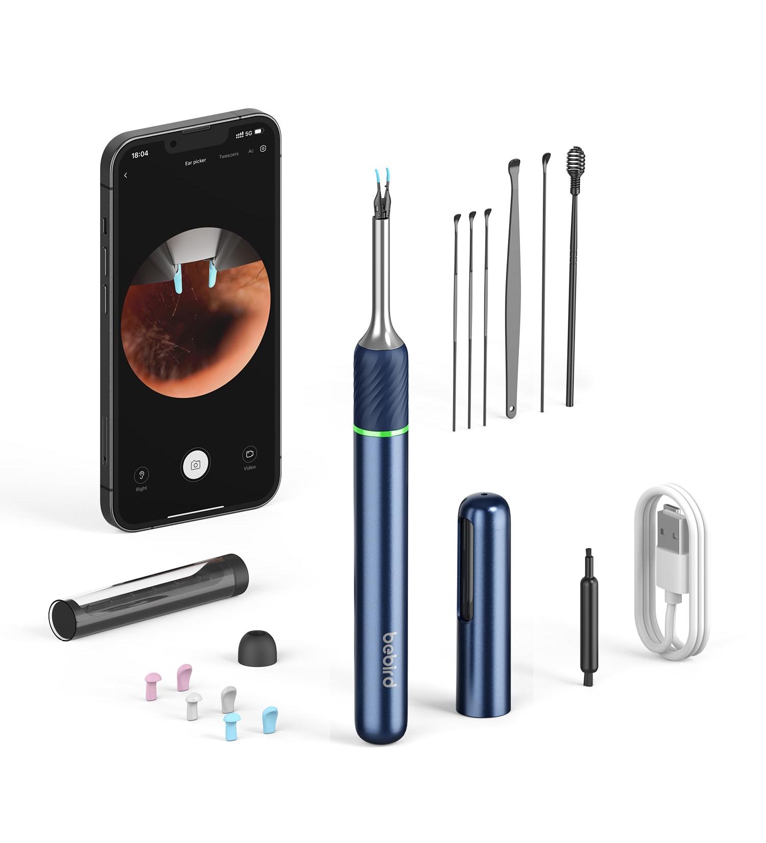 BEBIRD Note5 Ear Wax Removal Tool with 10 Megapixel Camera and 7pcs Ear Pick Set - Blue - Buy Online on GoSupps.com