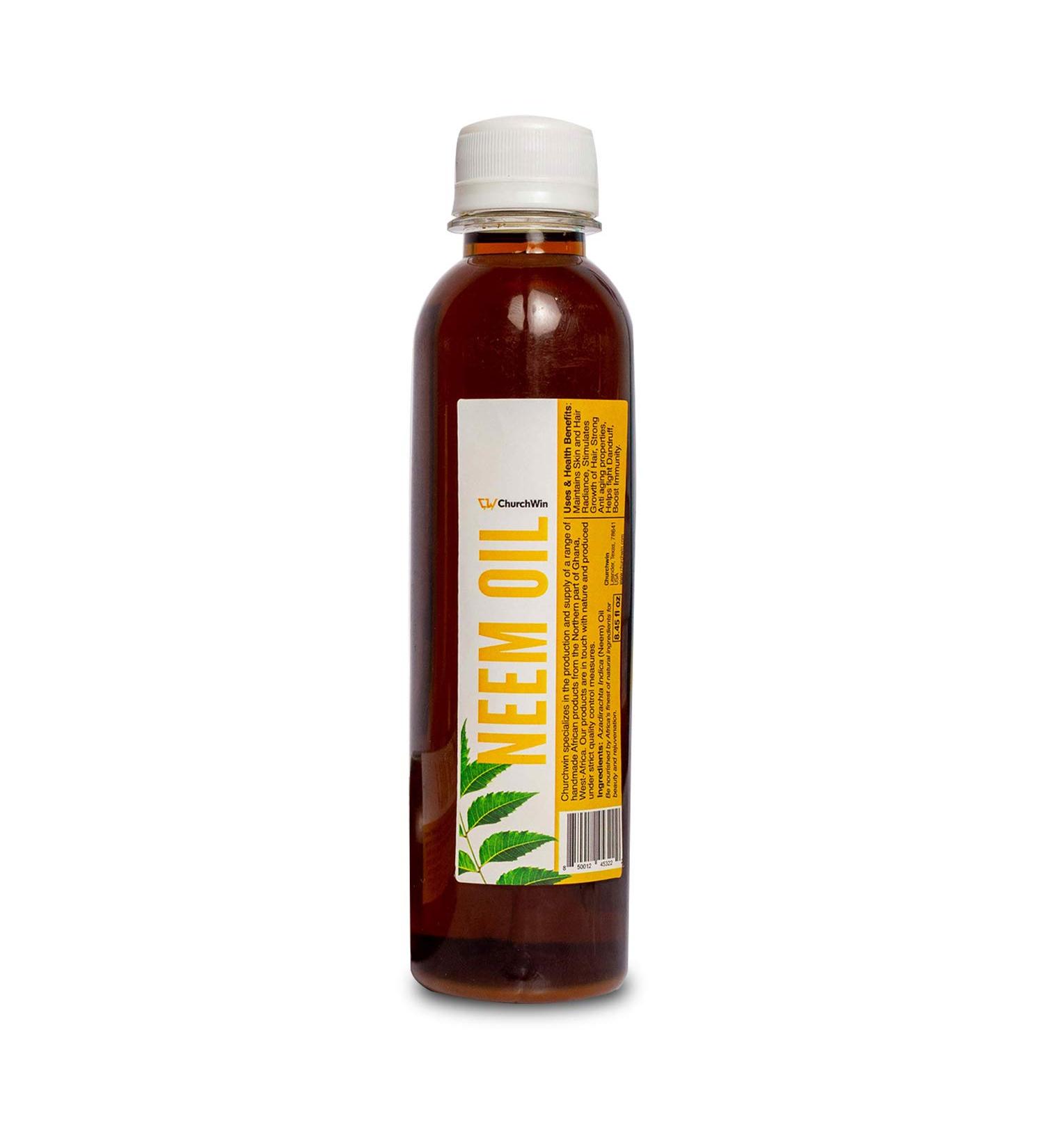 Churchwin Neem Oil - Organic Cold-Pressed Moisturizer for All Skin Types & Hair Nourisher - Premium Quality 8.45 fl oz - Buy Online on GoSupps.com