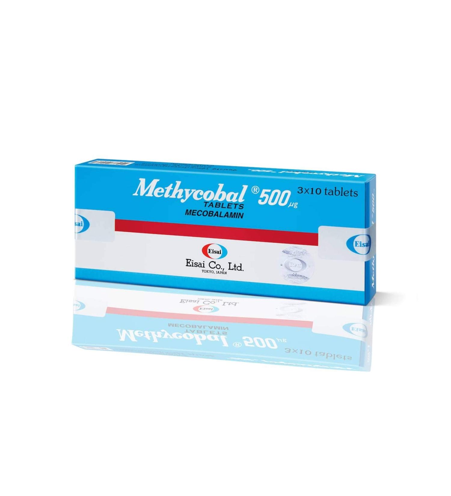 Methycobal 500 mcg Tablets - Effective Peripheral Nerve Supplement with Mecobalamin (B12) - Pack of 30 Tablets - Eisai Japan - Buy Online on GoSupps.com
