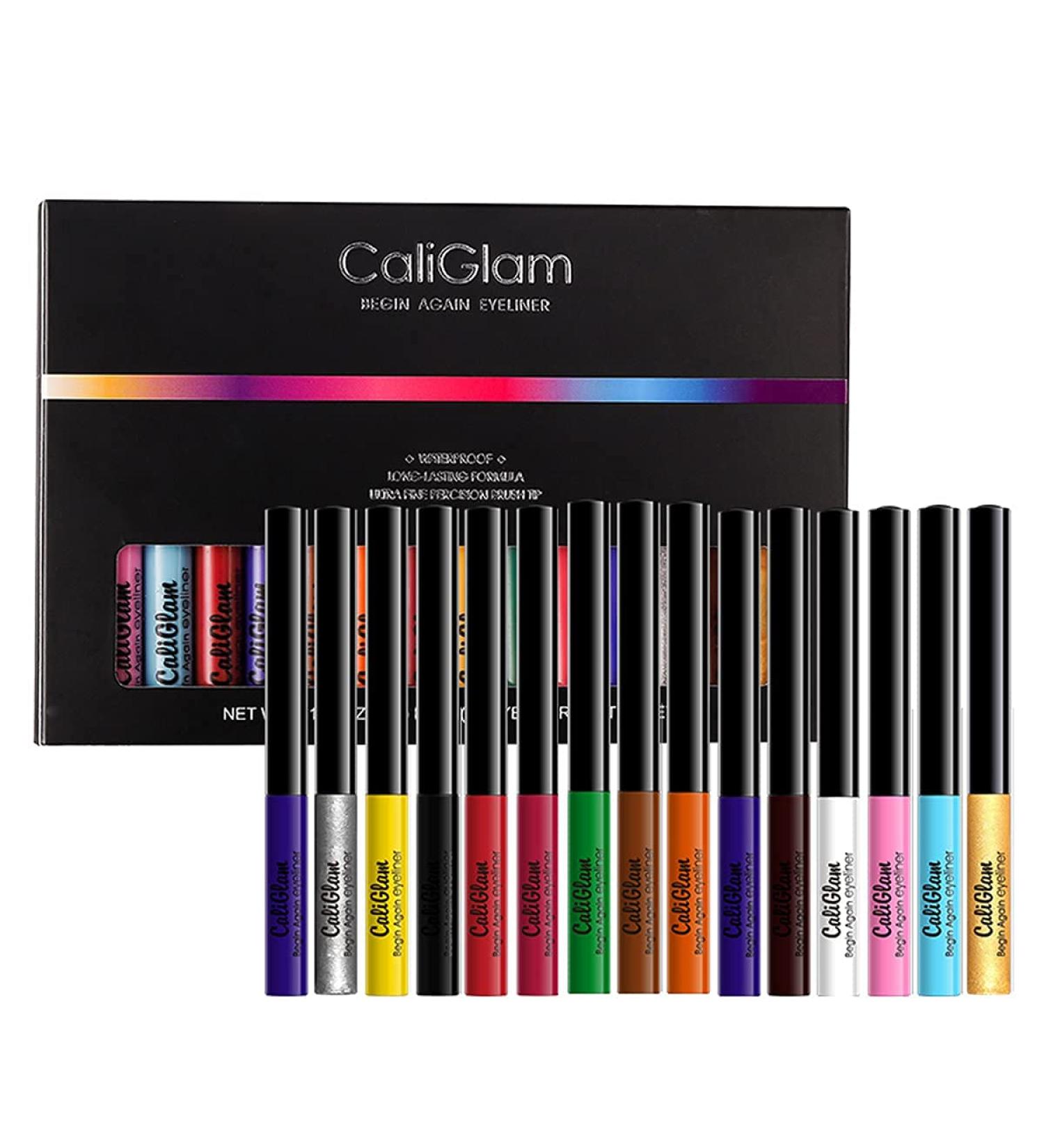 16 Color Matte Liquid Eyeliner Set - Waterproof Highly Pigmented & Colorful Eyeliner Pens for Flawless Looks - Buy Online on GoSupps.com