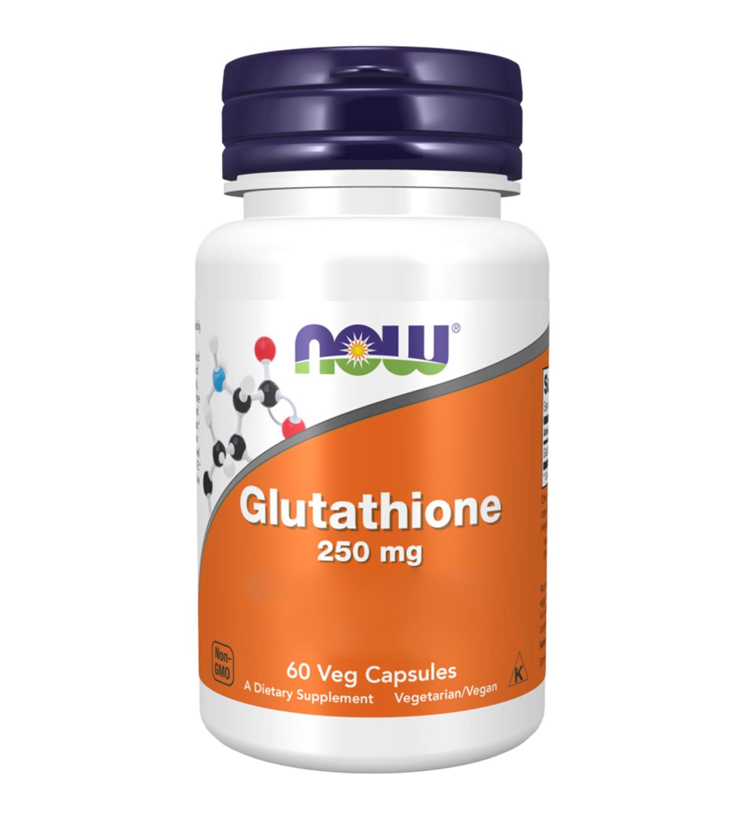 Now Foods L-Glutathione 250mg Reduced L-Glutathione 60 Vegan Capsules - Lab-Tested Amino Acid Supplement - Buy Online on GoSupps.com