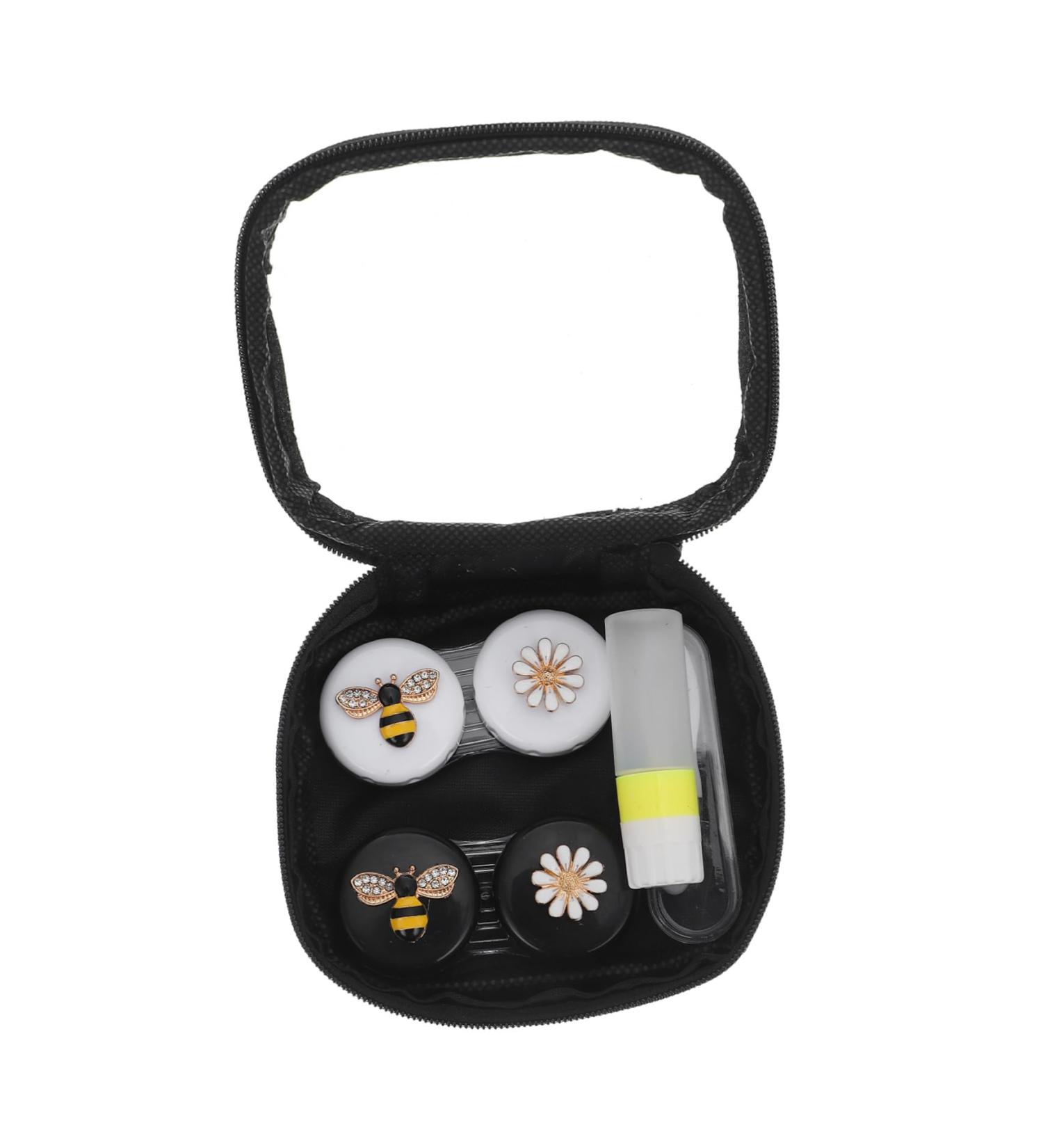 Hapinary Contact Lens Container Set - Travel Kit with Mirror Multi-Color Eye Care Case 11x9cm Storage Box for Lenses & Glasses - Buy Online on GoSupps.com