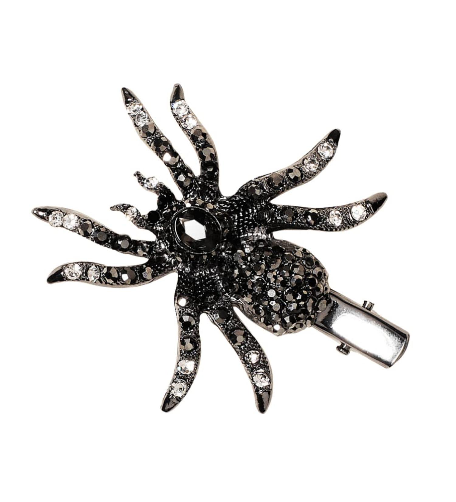 Lurrose Halloween Hair Clip for Women Gothic Sparkling Rhinestone Spider Hair Barrettes Halloween Party Masquerade Cosplay Accessory - Buy Online on GoSupps.com