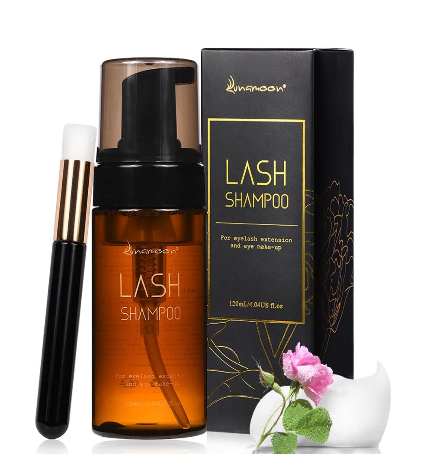 120ml Eyelash Shampoo for Extensions | Professional Lash Cleanser Foam | Salon & Home Use | Rose120 - Buy Online on GoSupps.com
