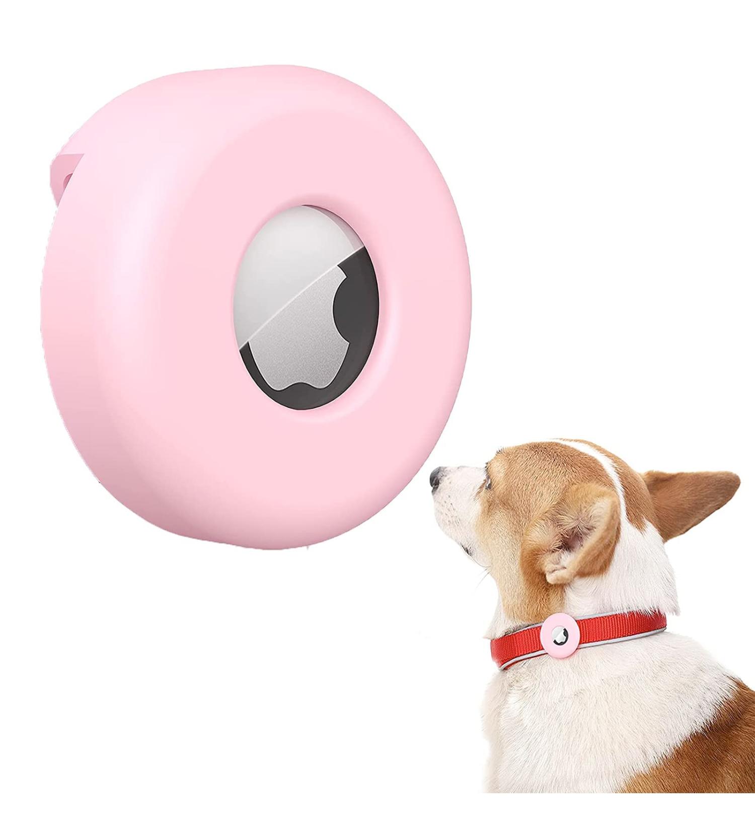 Buy Lightweight Waterproof Silicone Holder for Airtag Dog Collar - Pink Slide-On Case for 2021 Accessories - International Shipping Available - Buy Online on GoSupps.com