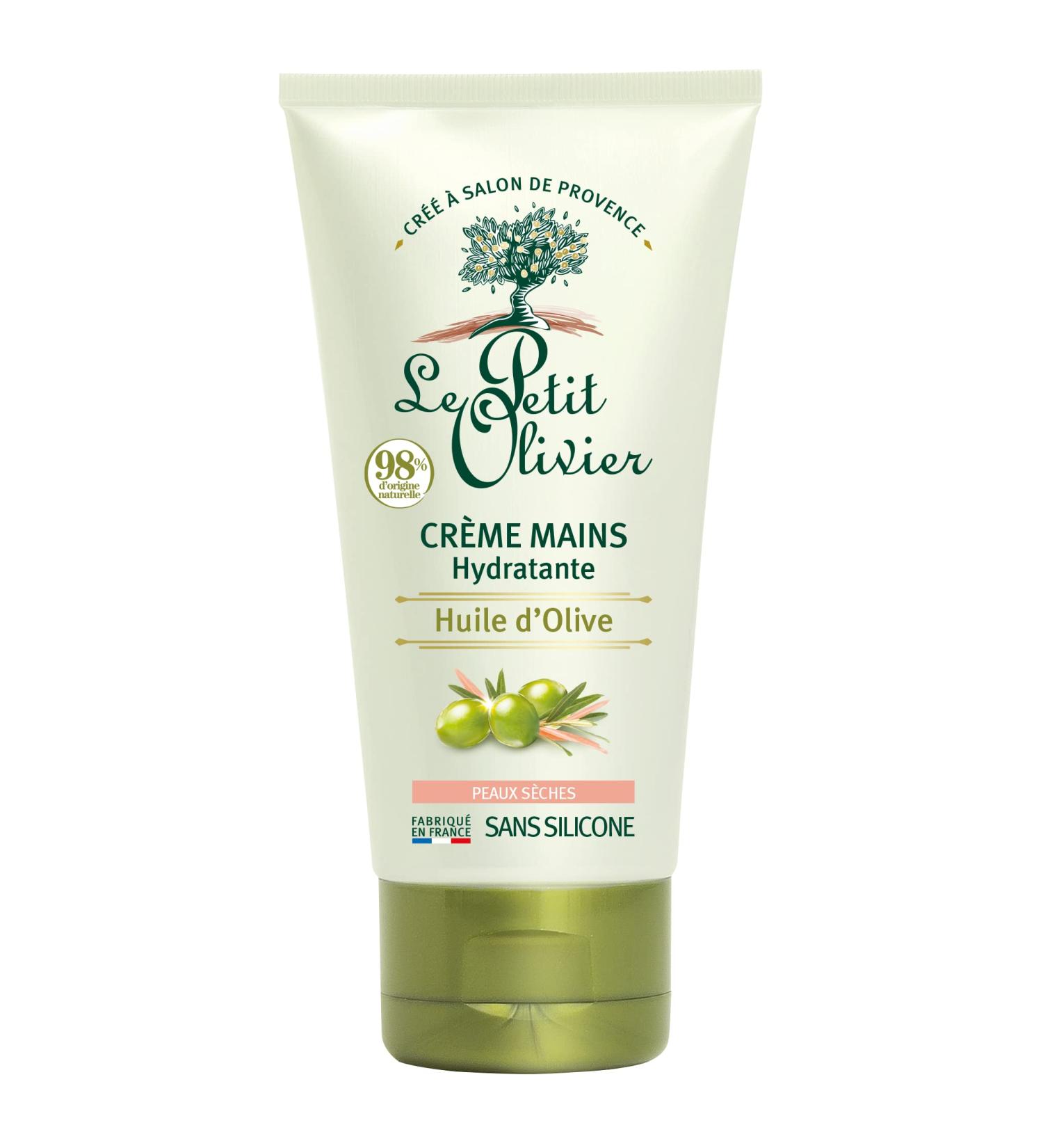 Le Petit Olivier Moisturizing Hand Cream - Olive Oil - 98% Natural - Silicone-Free - 75ml for Dry Skin - Buy Online on GoSupps.com