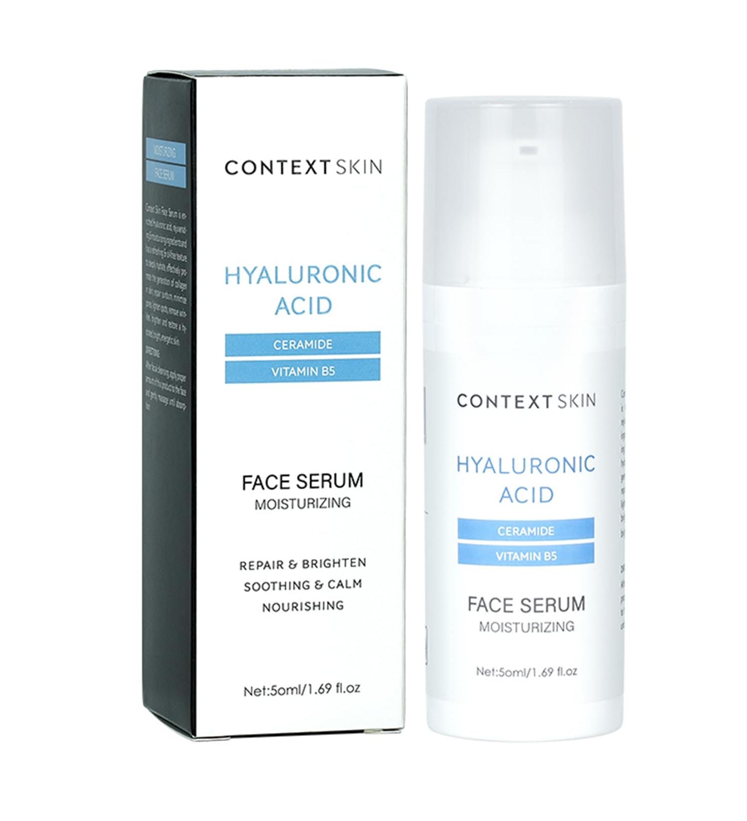 Context Skin Hyaluronic Acid Serum for Face - Deeply Hydrates & Plumps Smooths Fine Lines Enhances Elasticity & Restores Radiance - Pure Hyaluronic Serum for Glowing Youthful Skin - 1.69 Fl oz - Buy Online on GoSupps.com