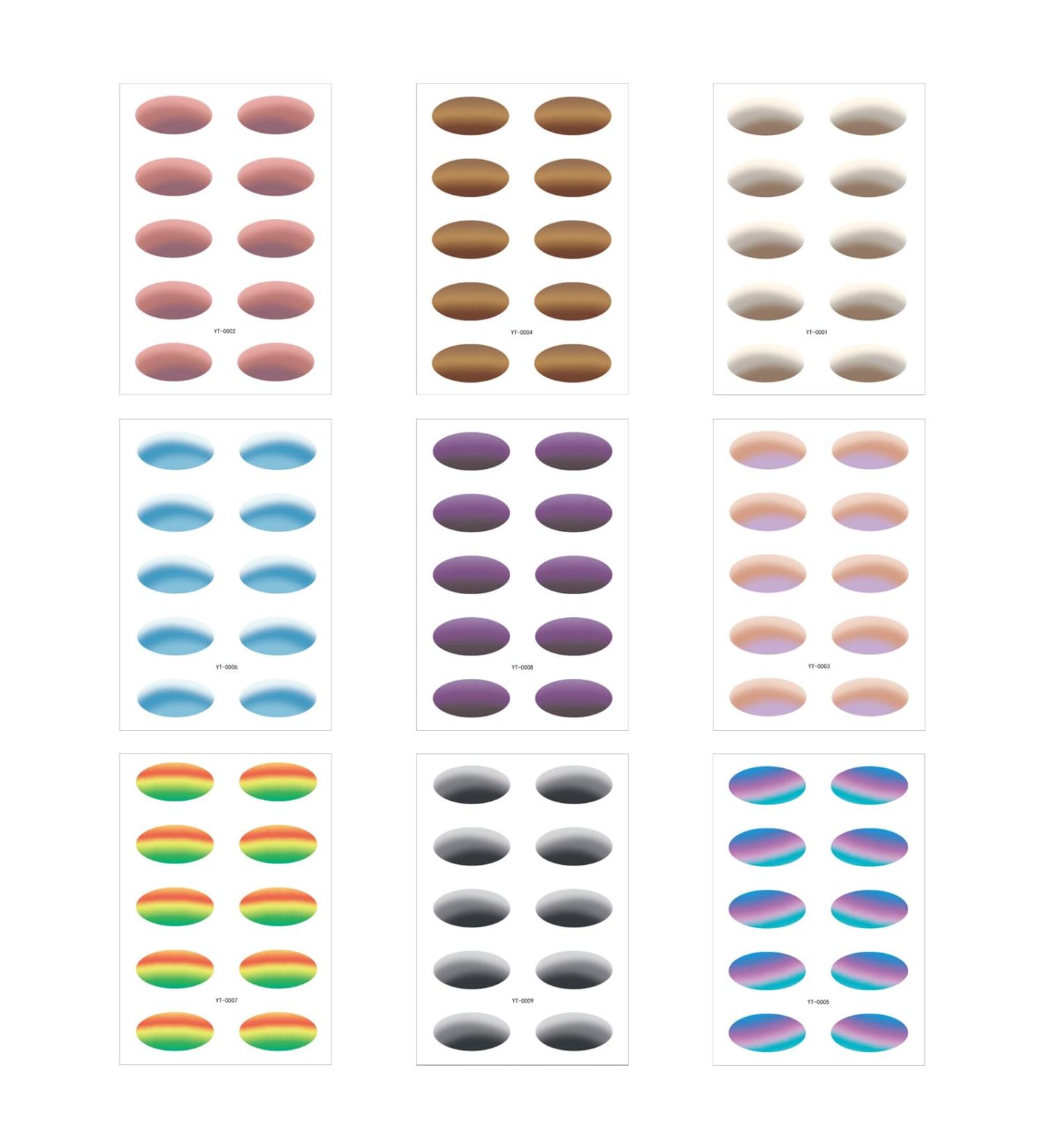 Lot de 9 autocollants pour ombre paupi res instantan s et imperm ables pour les voyages et v nements - Buy Online on GoSupps.com