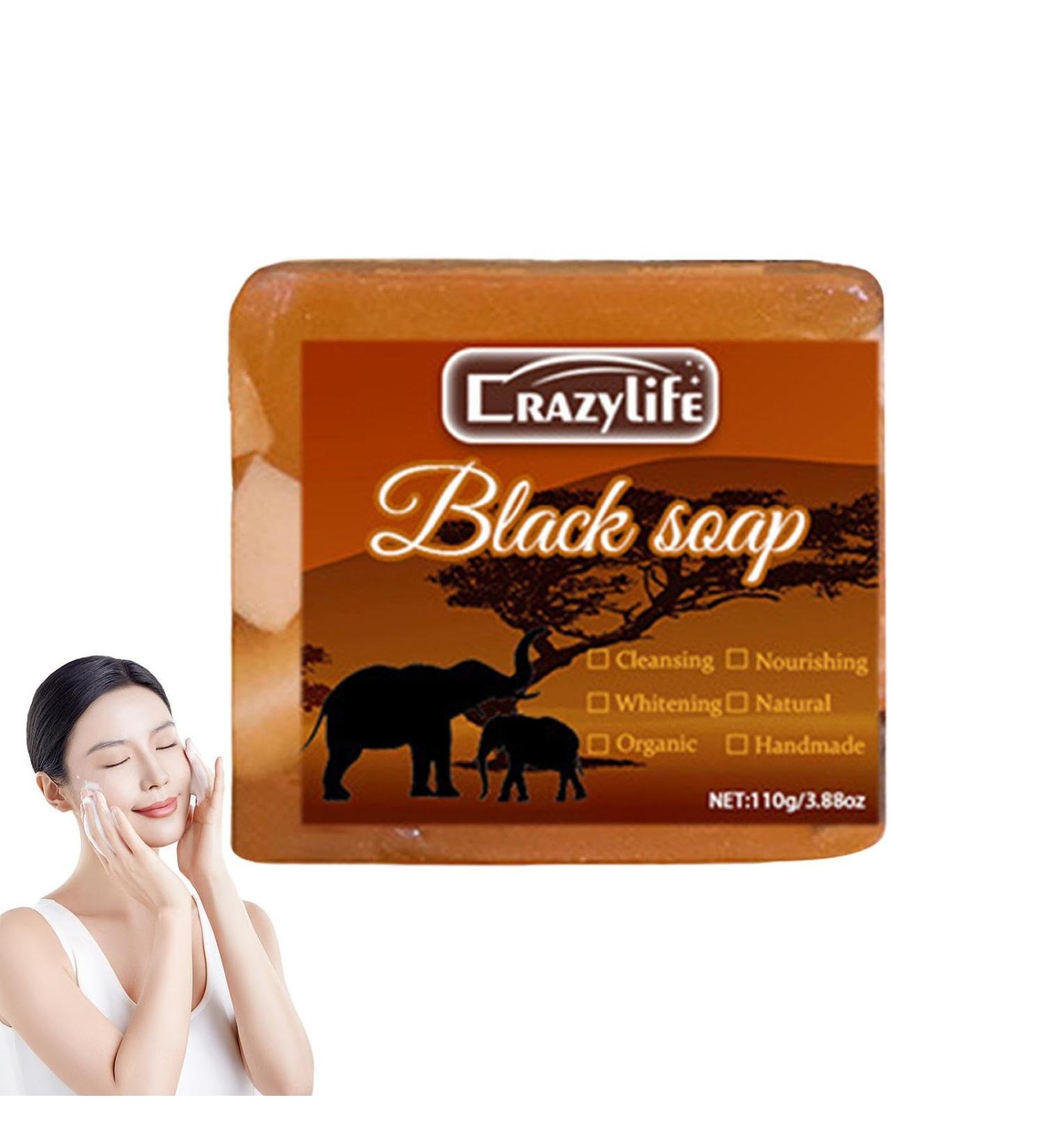  Luckxing Black Soap Skin Gentle Body Scrubs 3.8oz for Women Shea Butter Exfoliating Soap Non Fat Facial Care Auxiliary Shower And Body Man Luckxing - Buy Online on GoSupps.com