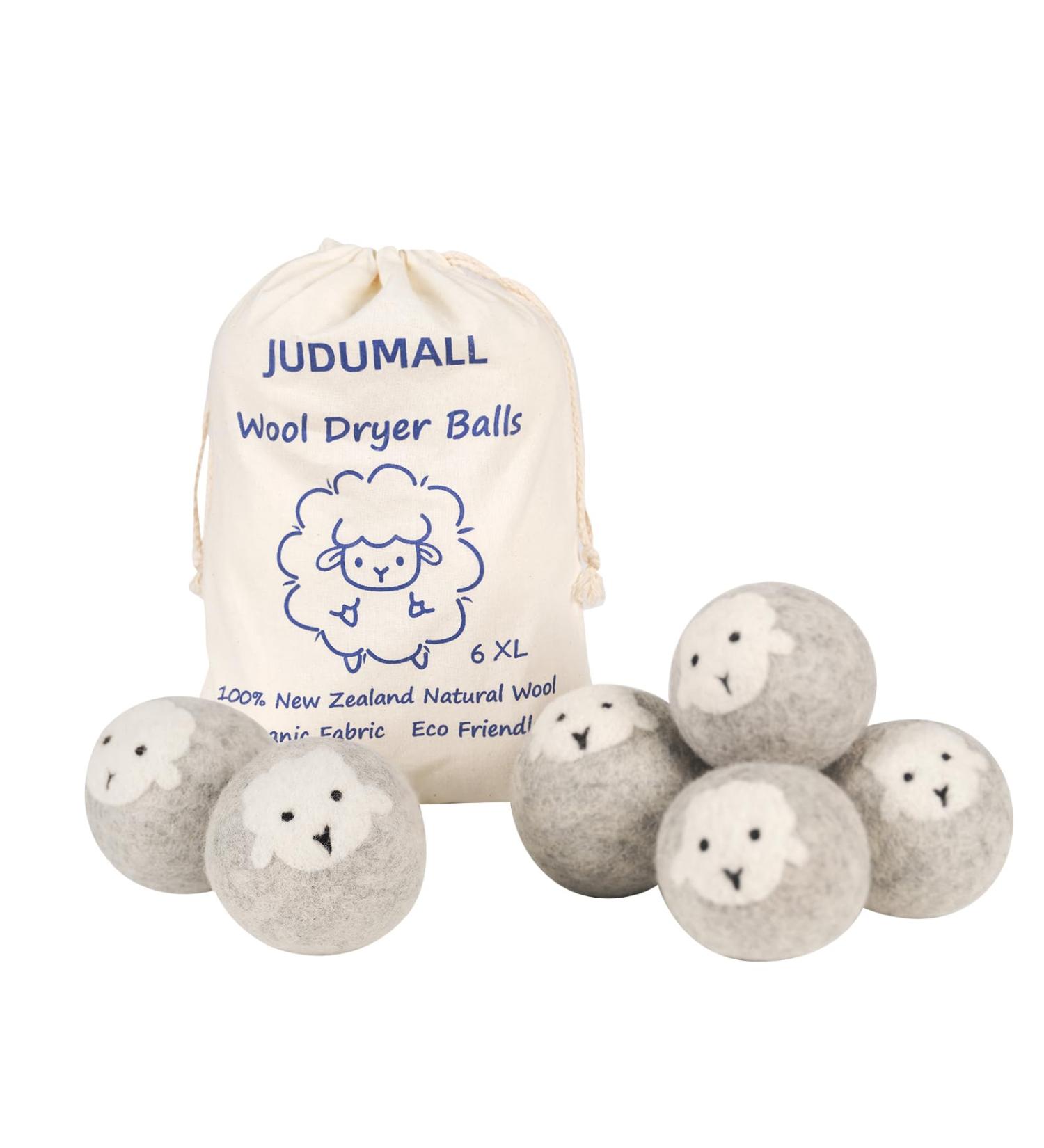 Handmade Organic Wool Dryer Balls - 6 Pack XL 100% Natural New Zealand Wool Reusable & Baby Safe Reduces Drying Time & Odorless - Buy Online on GoSupps.com
