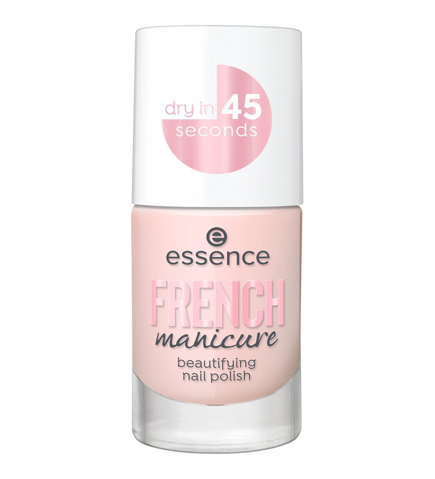 Essence cosmetics French manicure beautifying nail polish French manicure No. 05 Ultimate Frenchship nude natural translucent glossy without acetone vegan microplastics particles free (10ml)