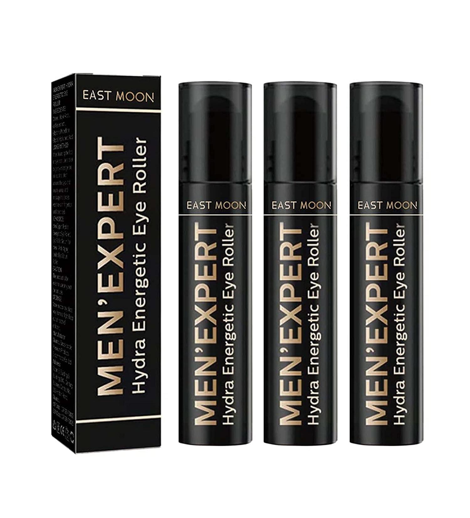 3Pcs Men's Expert Hydra Energetic Eye Roller Set - Under Eye Roller Ball Serum for Puffy Eyes and Dark Circles - Buy Online on GoSupps.com