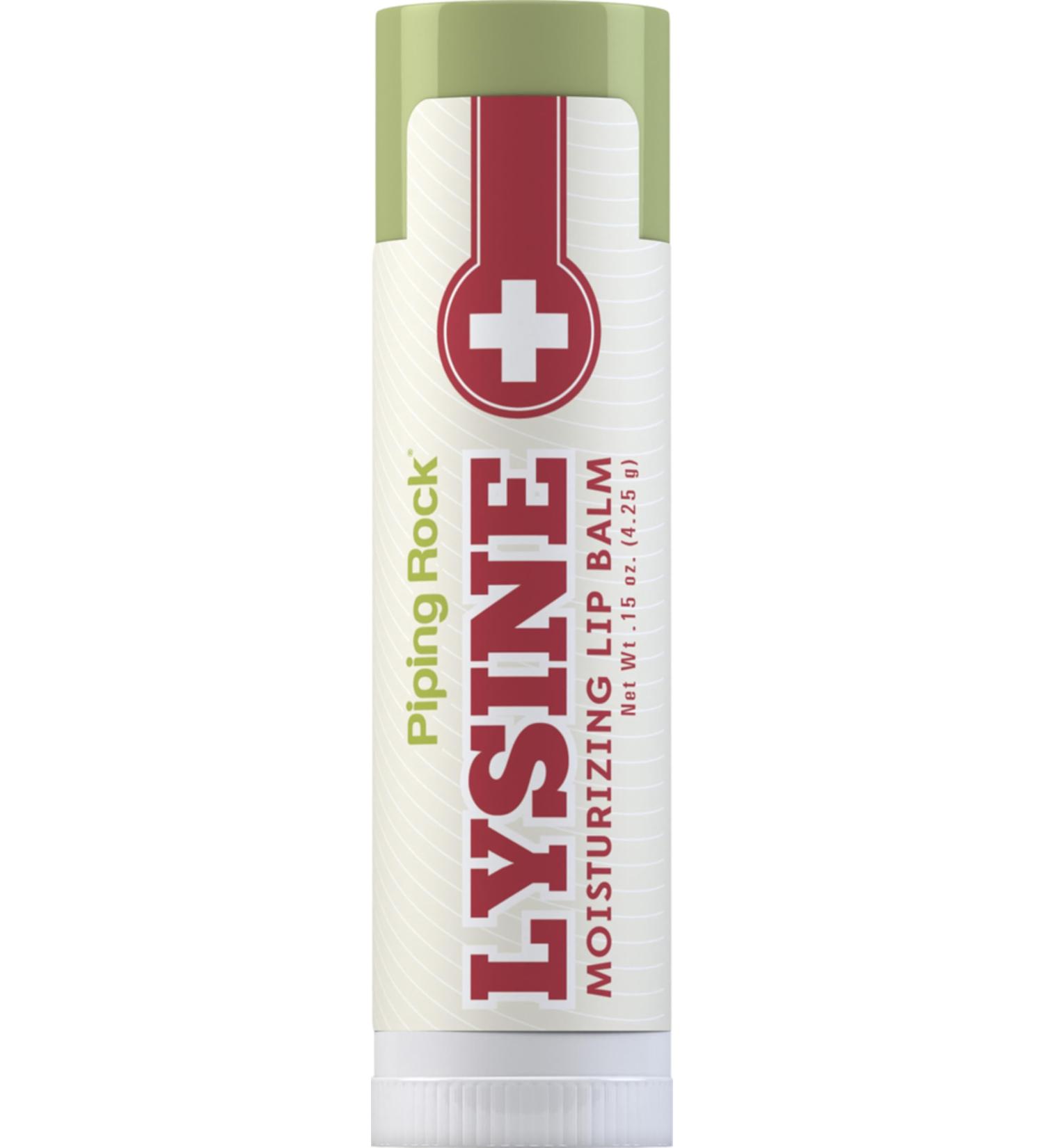 Piping Rock Lysine Lip Balm - Moisturizing 0.15 oz Ointment | Non-GMO Gluten-Free Soothing Relief for Lips - Buy Online on GoSupps.com