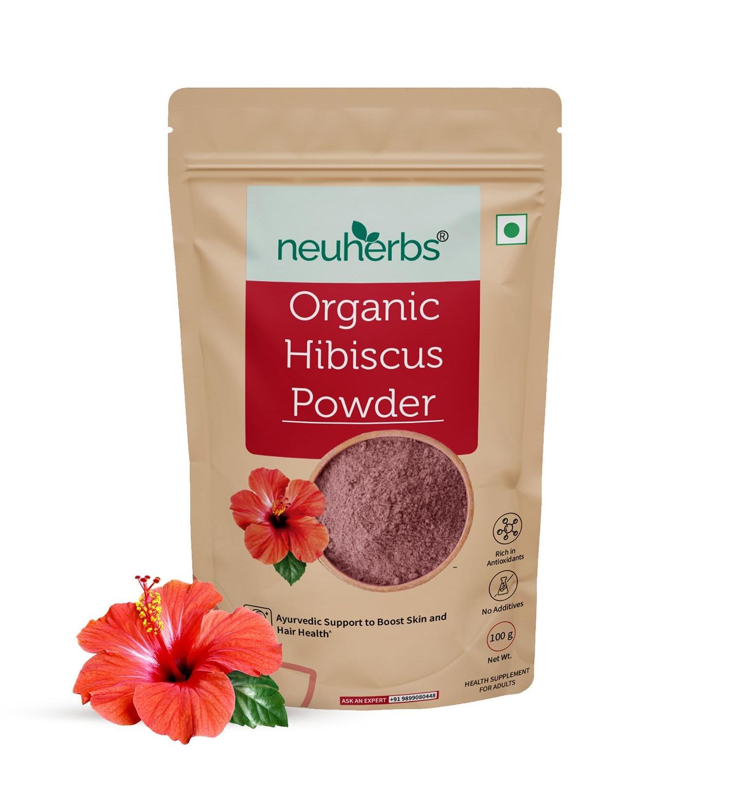 Organic Hibiscus Powder for Women & Men (100 gm Pack of 1) | Ayurvedic Care to Boost Skin & Hair Health | 100% Natural & Vegan Friendly | Rich in Antioxident & Vitamin C | No Additives - Buy Online on GoSupps.com