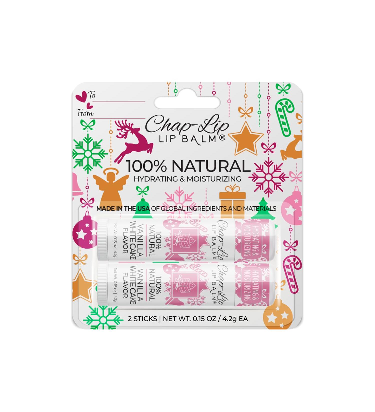 100% Natural Lip Balm Set - Beeswax Natural Christmas Gifts for Her - Ideal Gift for Women - Lip Moisturizer for Dry Lips, Cocoa Butter - Vanilla White Cake, Pack of 2 Vanilla White Cake 2 Count (Pack of 1) - Buy Online on GoSupps.com