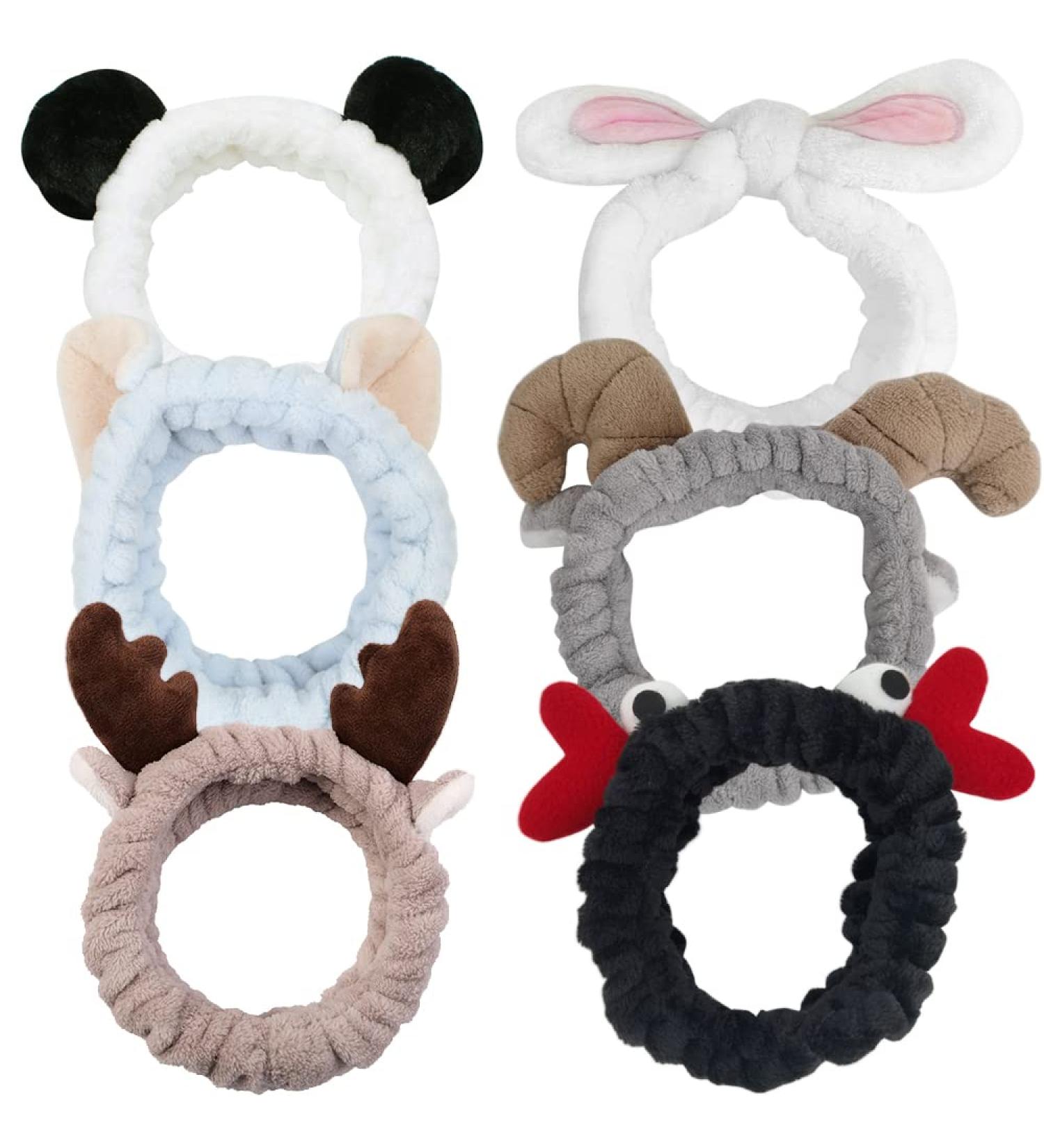 6-Piece Makeup Hair Band Set - Elastic Fleece Straps for Spa Yoga Face Washing & Makeup Application - Buy Online on GoSupps.com