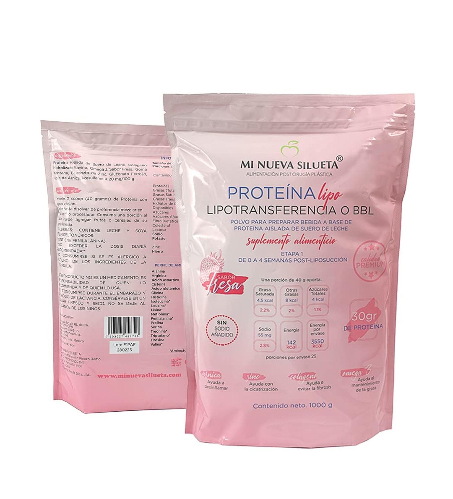 Buy Lipotransfer Protein Stage 1 - Isolated Whey Protein with Collagen for Fat Maintenance | Strawberry Flavor - International Shipping Available - Buy Online on GoSupps.com