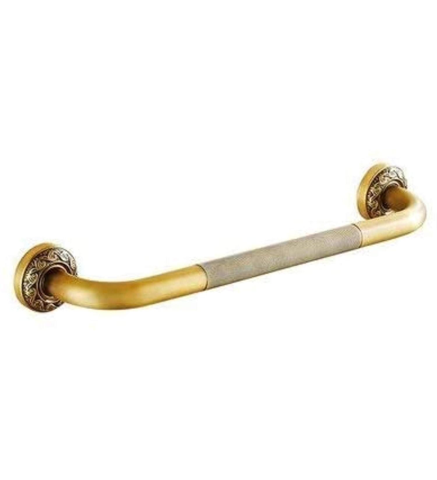 Bathroom Grab Bar Brass Retro Anti-skid Track Shower Disabled Support Grab Bar Towel Rack (Color : Black) (Brass) - Buy Online on GoSupps.com