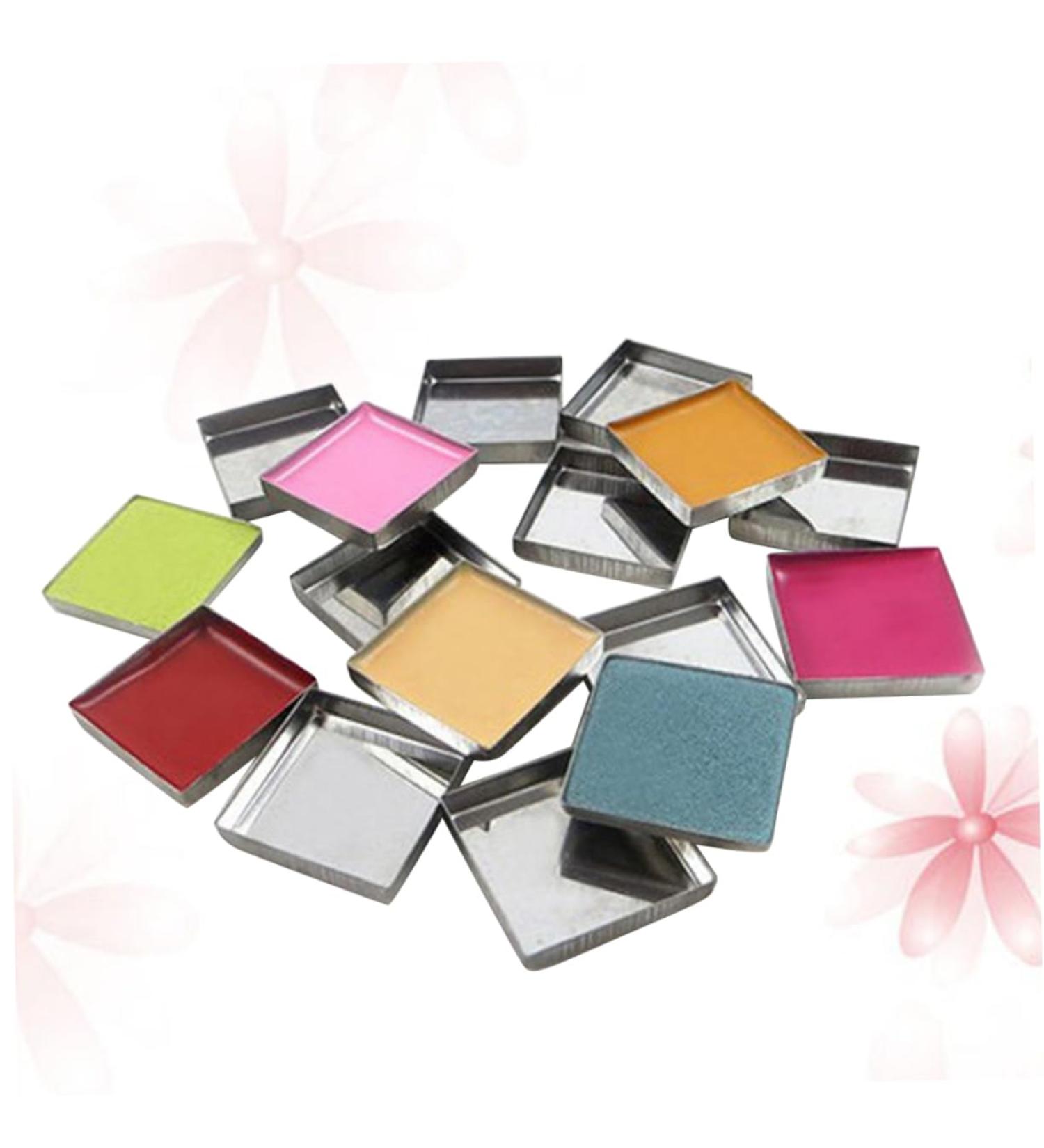 FOMIYES 56pcs Metal Pans for Eyeshadow Empty Eyeshadow Tin Pan Aluminum Plate Tin Pot Iron Plate medium Silver - Buy Online on GoSupps.com