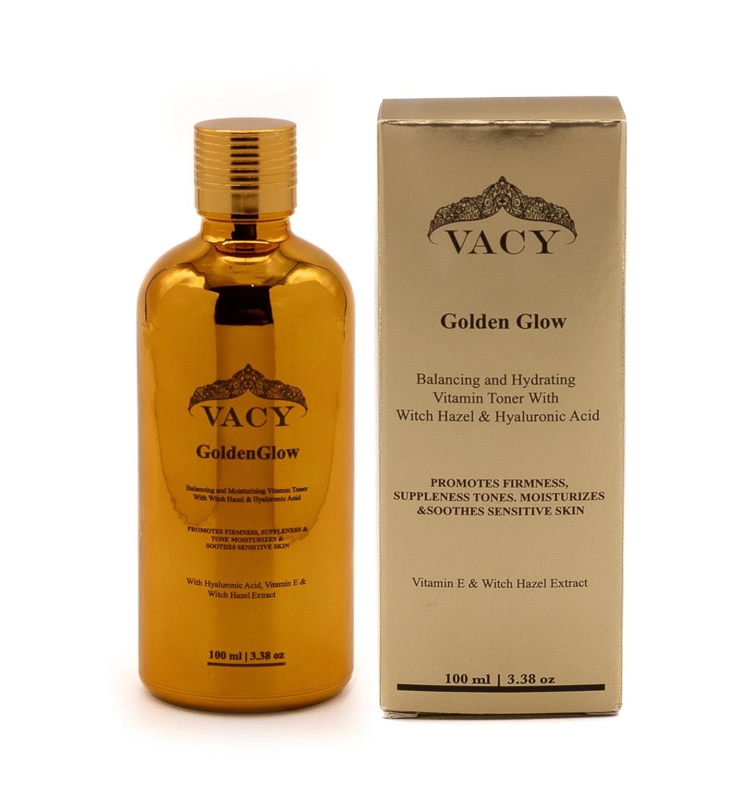 Golden Glow Hydrating Witch Hazel & Hyaluronic Acid Toner | Fresh Scented Skincare | International Shipping - Buy Online on GoSupps.com