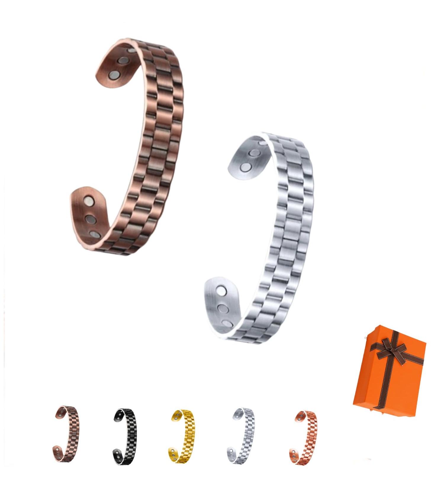 Prostapower Magnetic Copper Band Ellorea Magnetic Copper Prostate Band Magnetic Copper Bracelets for Men Adjustable Copper Bracelet (2pc-u one Size) 2pc-u One Size - Buy Online on GoSupps.com