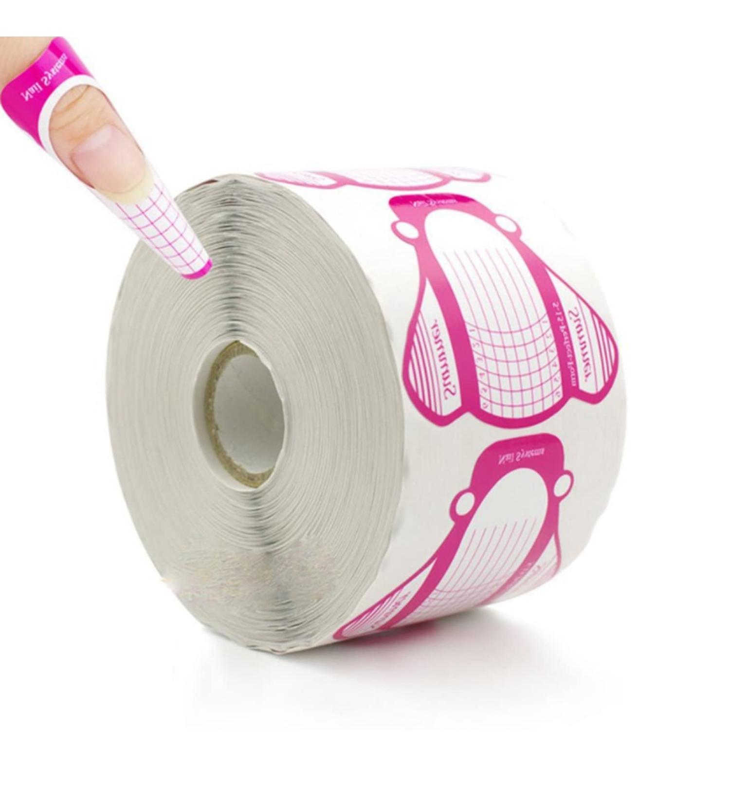 500 Self-Adhesive Nail Stencils for Gel Nails - Pink Modeling Templates for Women & Manicurists | International Shipping - Buy Online on GoSupps.com