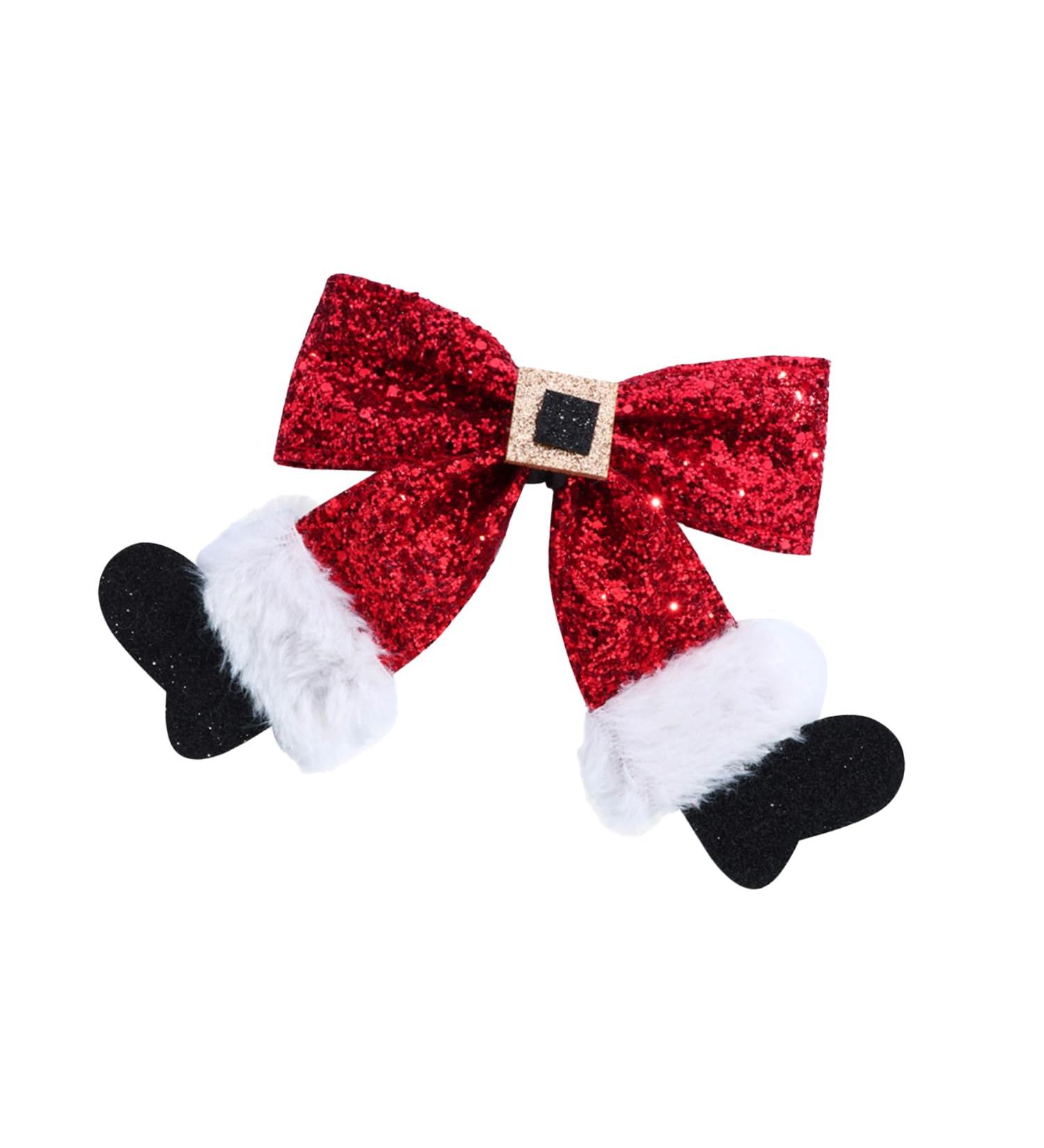 XNHIU Christmas Hair Clip Sparkly Glitter Sequin Hair Bows Clips Cute Shiny Sequins Barrettes Christmas Party Dress Decor Accessories for Girls Women - Buy Online on GoSupps.com