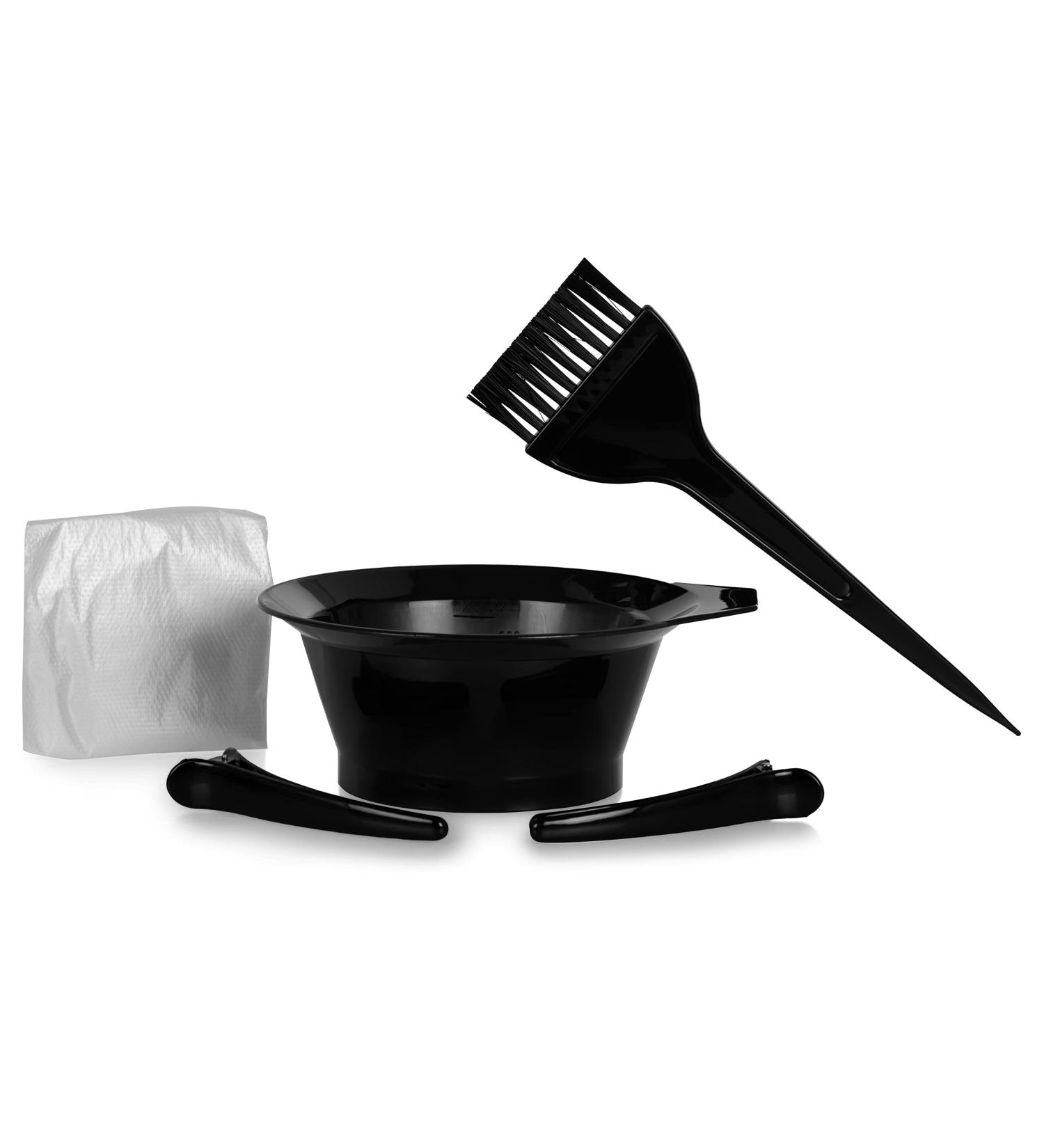 Conair Pro DIY Home Haircoloring Full 8 Pieces tool Kit Gloves Shower cap Ear covers Sectioning Clips Tinting Brush And Bowl for All Hair Types- Lengths (60474WC-4CT) Black - Buy Online on GoSupps.com