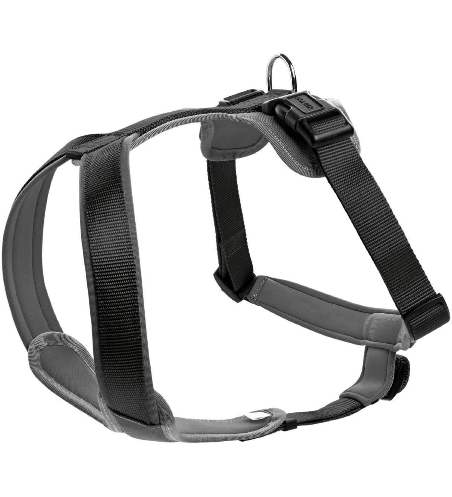 Shop HUNTER NEOPRENE Dog Harness - Padded Nylon for Comfort | L-XL (77-100 cm) - Black/Grey - Buy Online on GoSupps.com