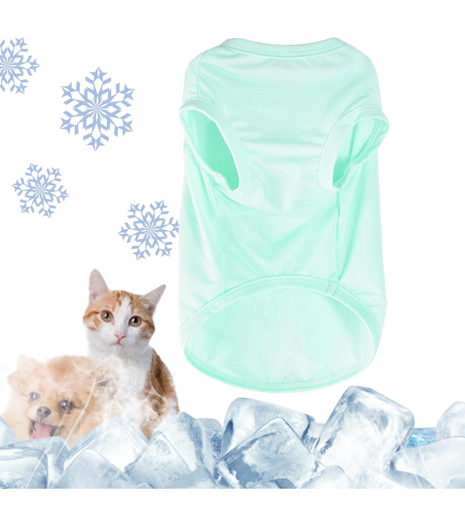 Winmany Cooling Vest for Dogs - Summer Sleeveless T-Shirt Quick-Drying Sun Protection Outfit for Small Medium & Large Dogs (Small Green) - Buy Online on GoSupps.com