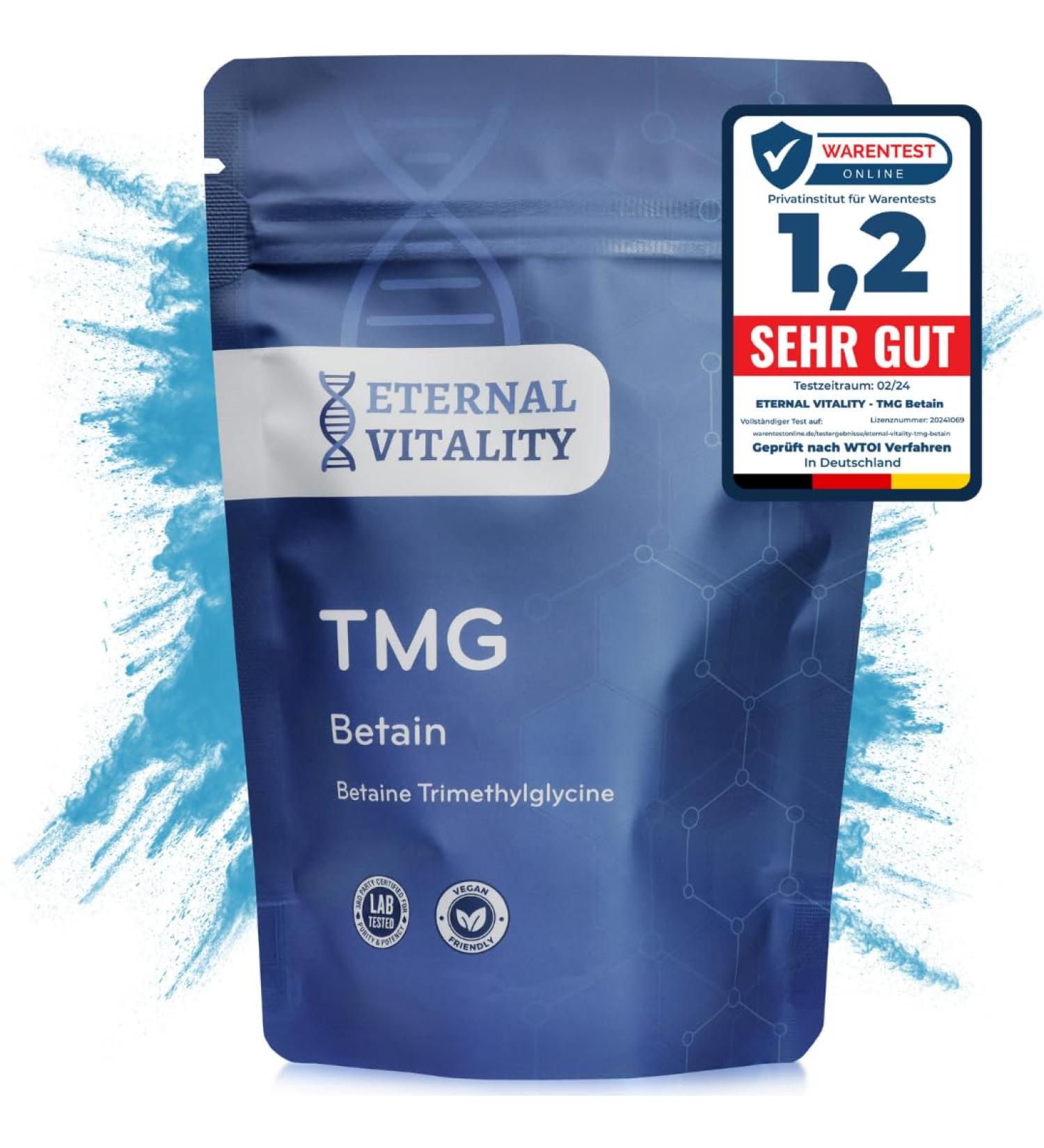 Buy Betain TMG Powder 300g (2x150g Bags) | 99.5% Pure | Supports Homocysteine Metabolism | Heart & Liver Health | Sustainable Shipping Worldwide - Buy Online on GoSupps.com