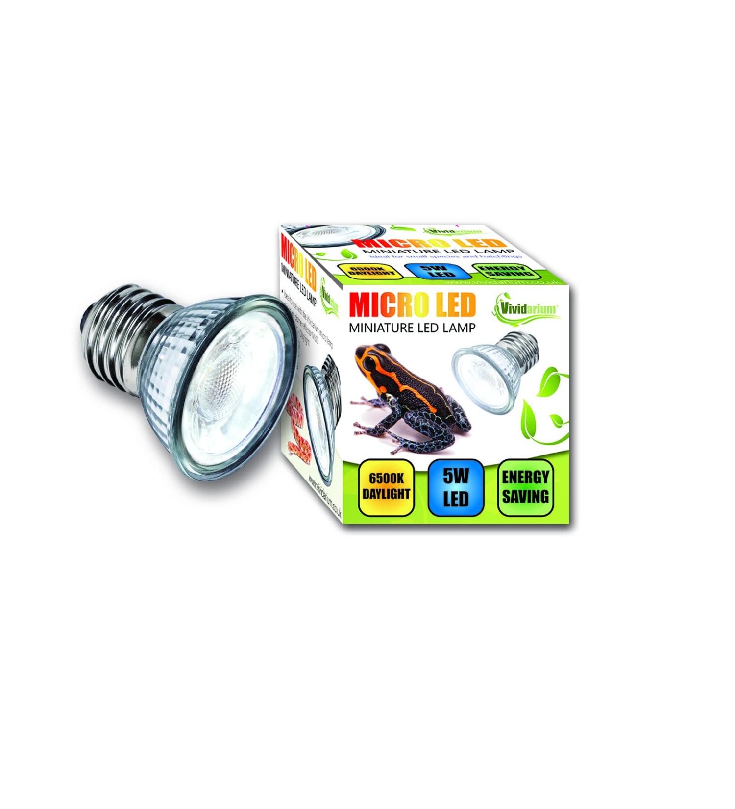 VIVIDARIUM MICRO NANO LED LIGHT BULB FOR REPTILES daylight white 6500k 5 watt vivarium terrarium - Buy Online on GoSupps.com