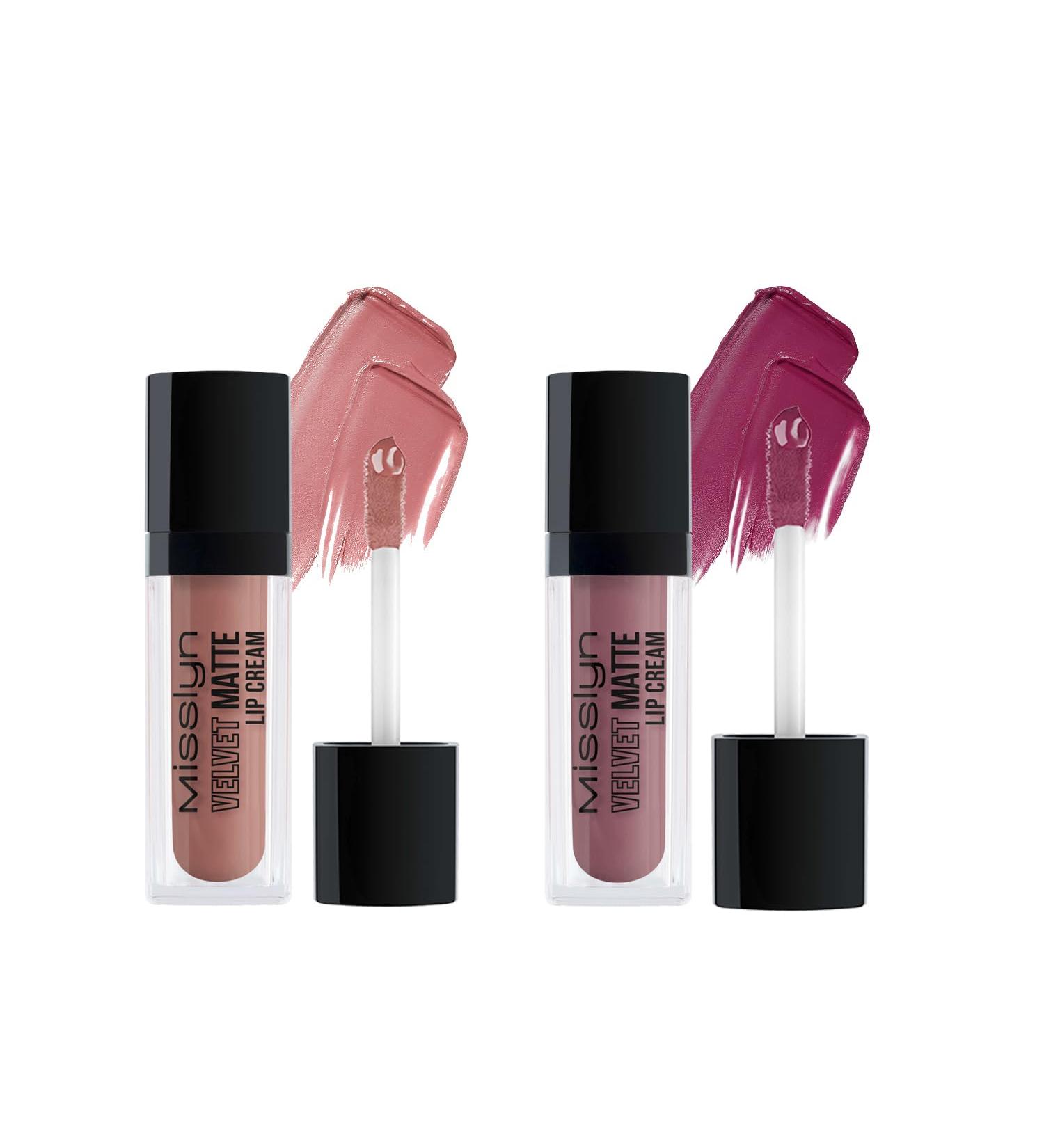  Misslyn Misslyn | Long-lasting high-shine lip gloss volumizing lipstick for full lips - Two-pack of lip gloss - Buy Online on GoSupps.com