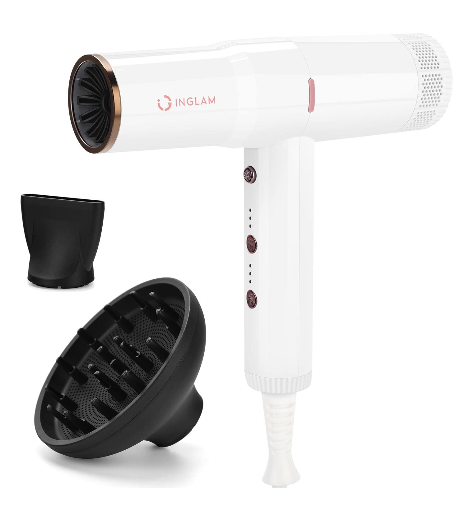 IG INGLAM Professional Hair Dryer - 110 000 RPM High Speed Ionic Technology Low Noise Lightweight | Ideal for Travel & Home Salon - Buy Online on GoSupps.com
