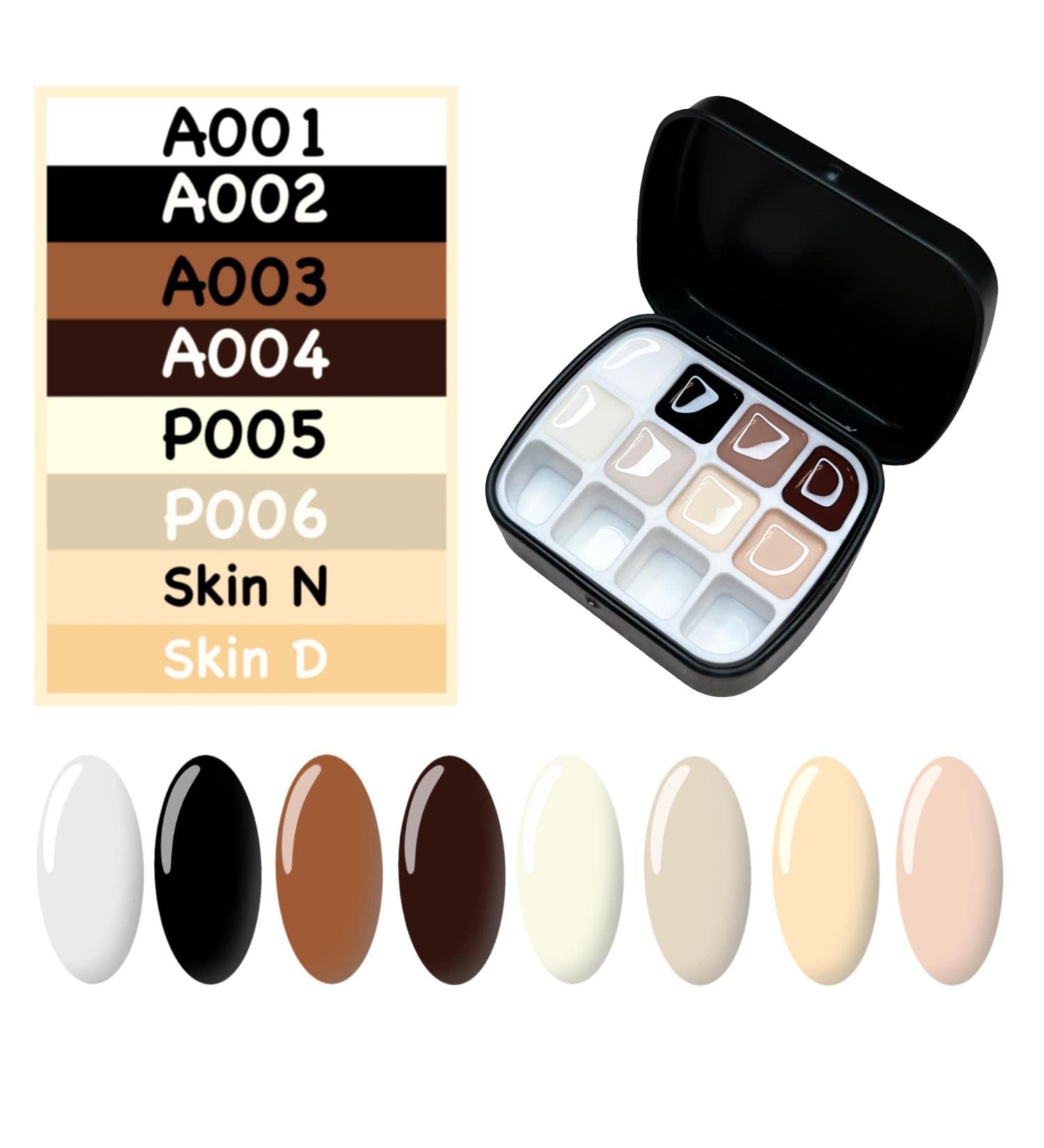 Advanced Painting Gel for Nail Art - 8 Color Kit with 2 Palettes Non-Wipe DIY Manicure Set for Home & Professional Use - Perfect Gift (Set A - Buy Online on GoSupps.com