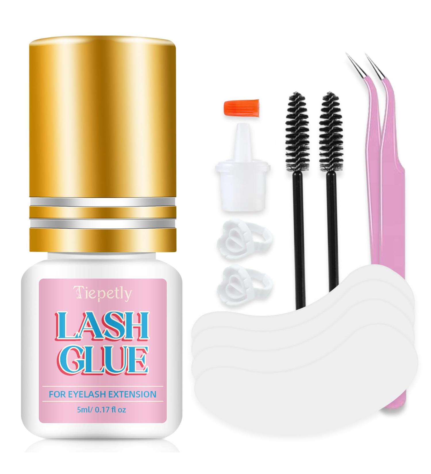 Professional Extra Strong Lash Extension Glue - Fast Drying 8 Weeks Retention Black Adhesive for Semi-Permanent Extensions - 5ml - Buy Online on GoSupps.com
