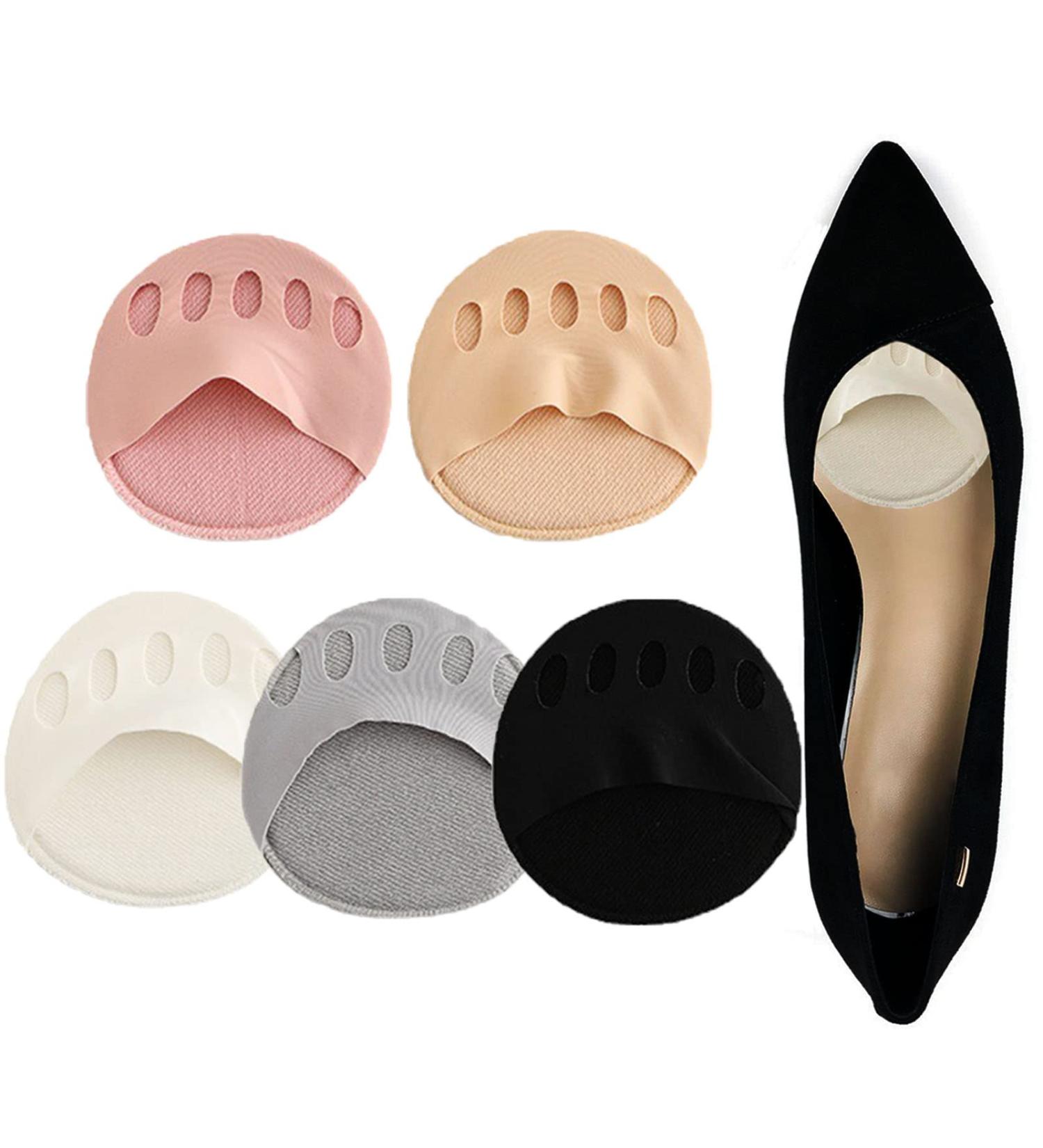 Cushioned Ice Silk High Heel Insoles - 5 Pairs | Honeycomb Fabric Forefoot Pads for High Heel Comfort and Pain Relief | Improves Blood Circulation - Buy Online on GoSupps.com