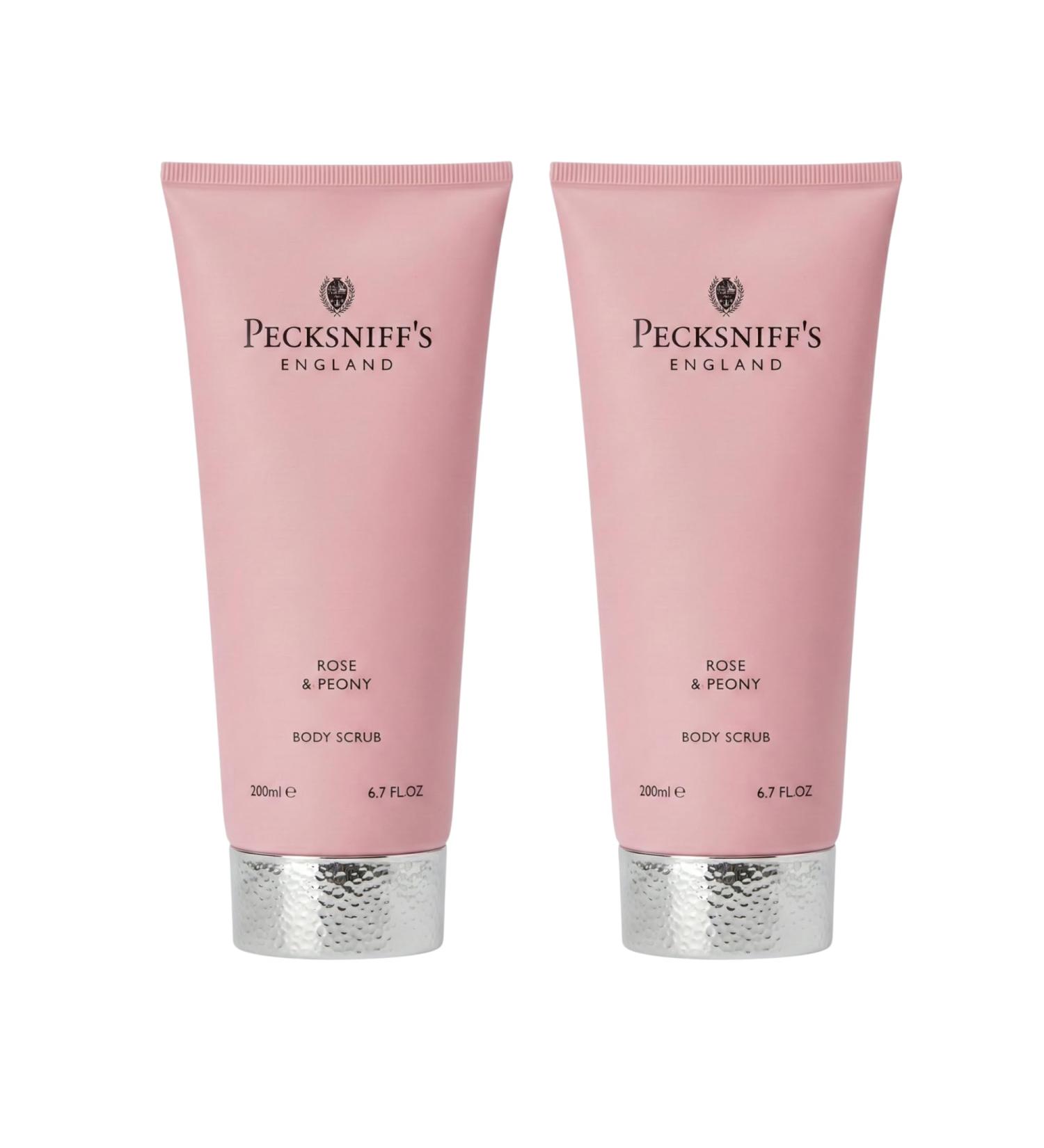 Pecksniff s Rose and Peony Body Scrub 2 Pack Exfoliating Body Scrub Cream for Smooth Glowing Skin Floral Body Polish Gentle Exfoliator for Dry Dull Skin Shower and Bath Scrub 2 x 200 ml - Buy Online on GoSupps.com